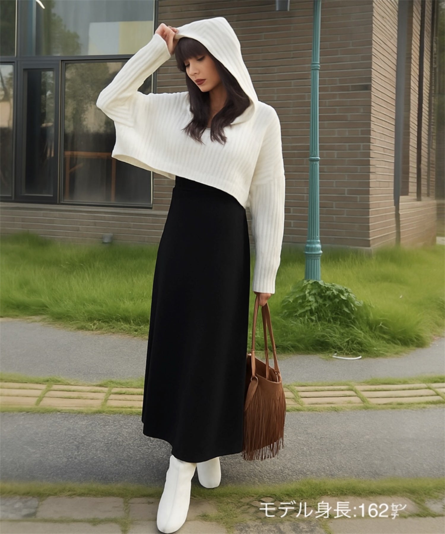 スエードタッチA-LINEスカート / Suede Touch A-Line Skirt