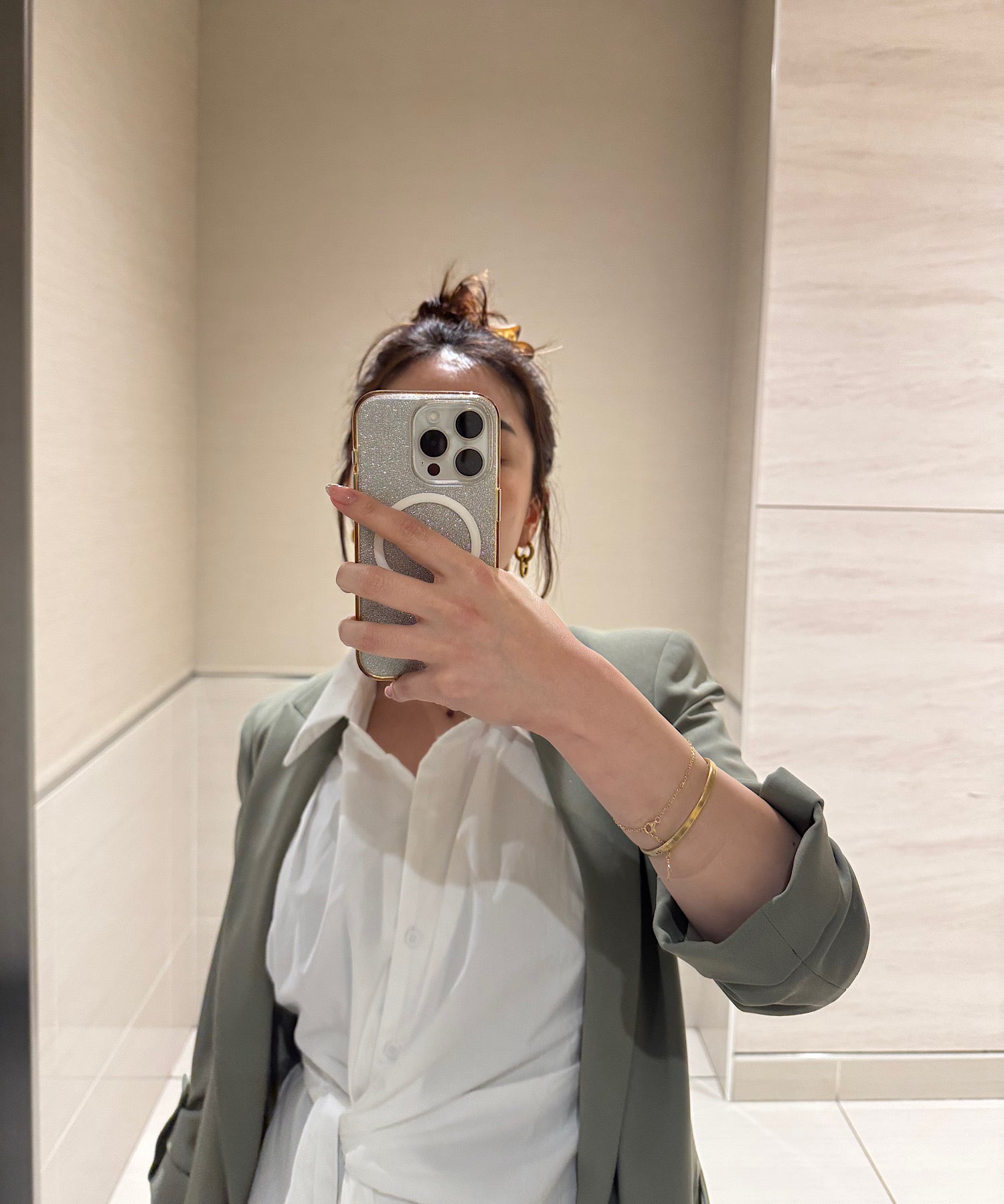 アシメラップ 半袖シャツ(結びディテールでサマになる)/ベリーシルエット