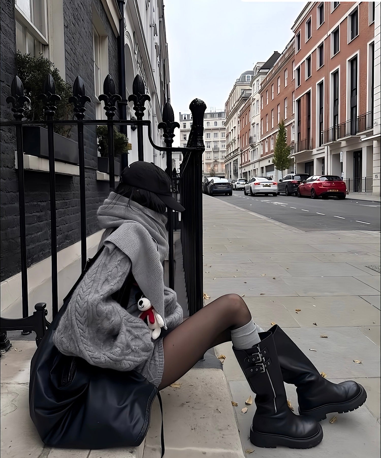 ボリュームケーブル&スヌード ニット3点セット