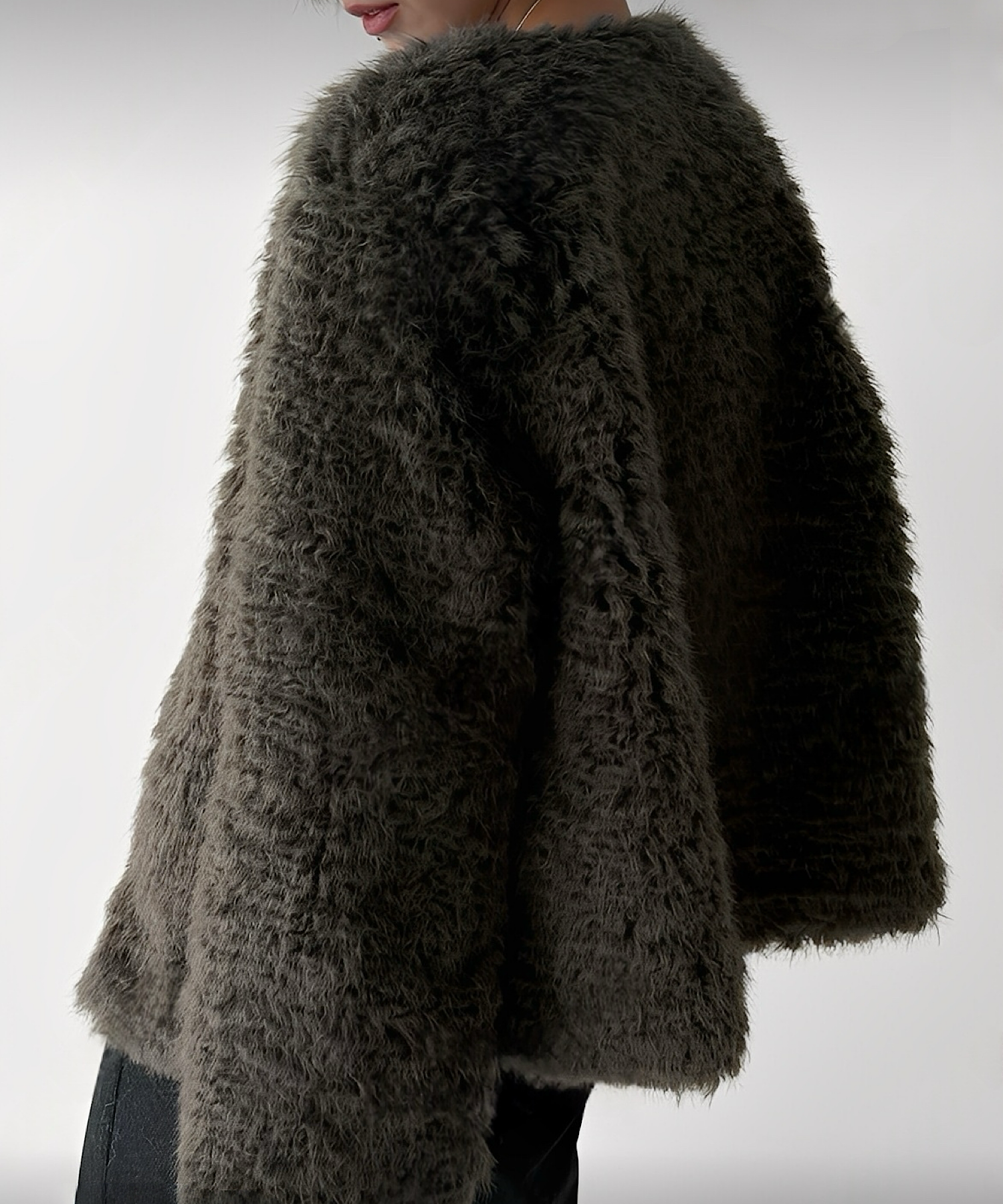 ラムタッチ エコファーショートコート