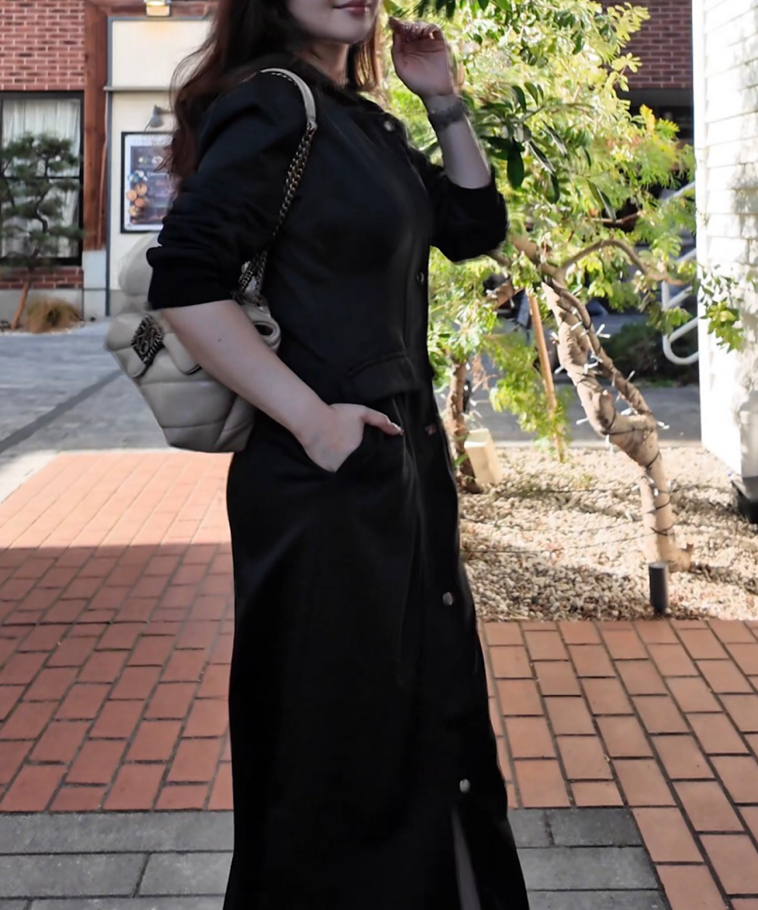 【一部ご予約商品】ピンタック・フーディワンピース