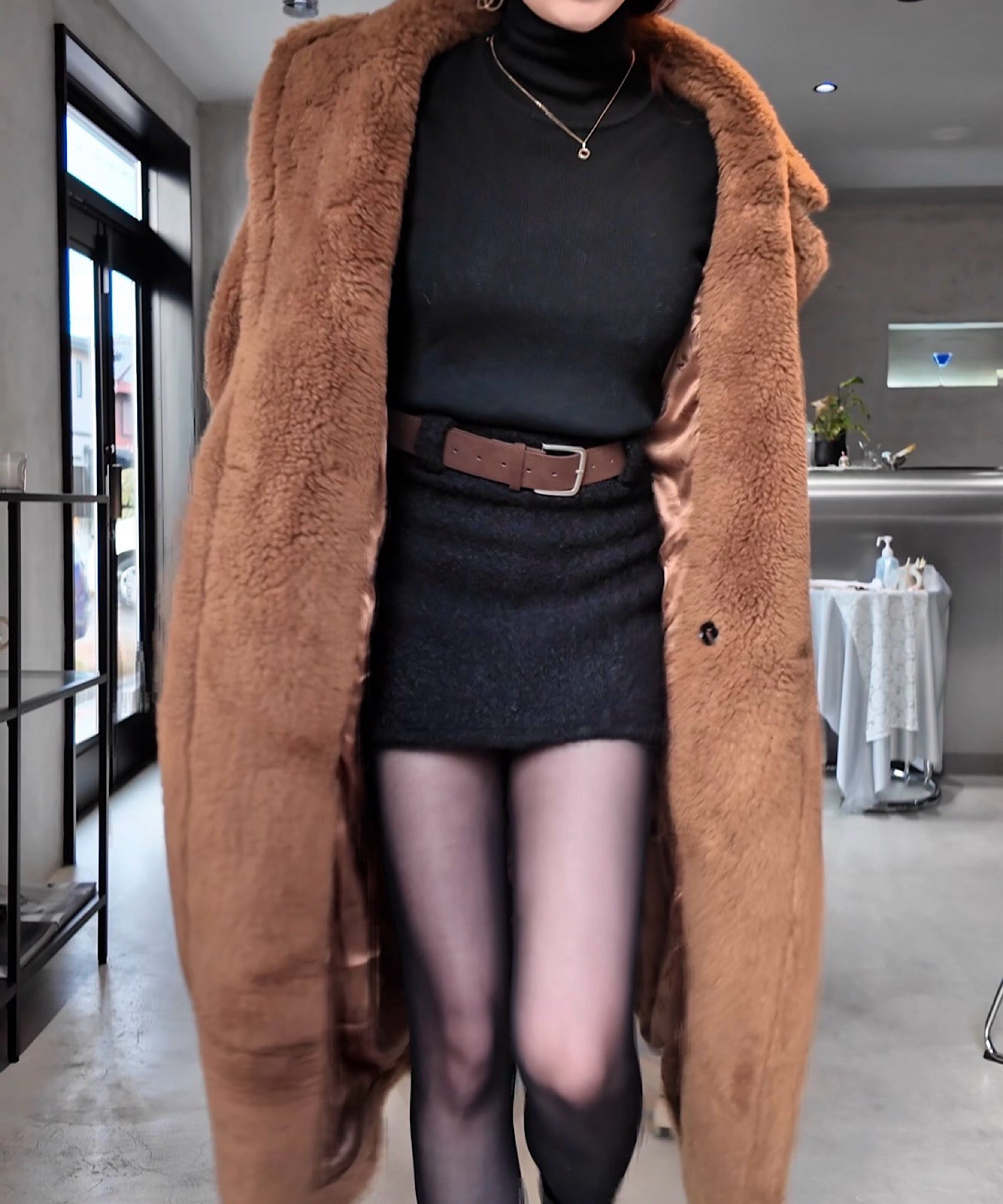 ボアタッチ ベルトフレアスカート