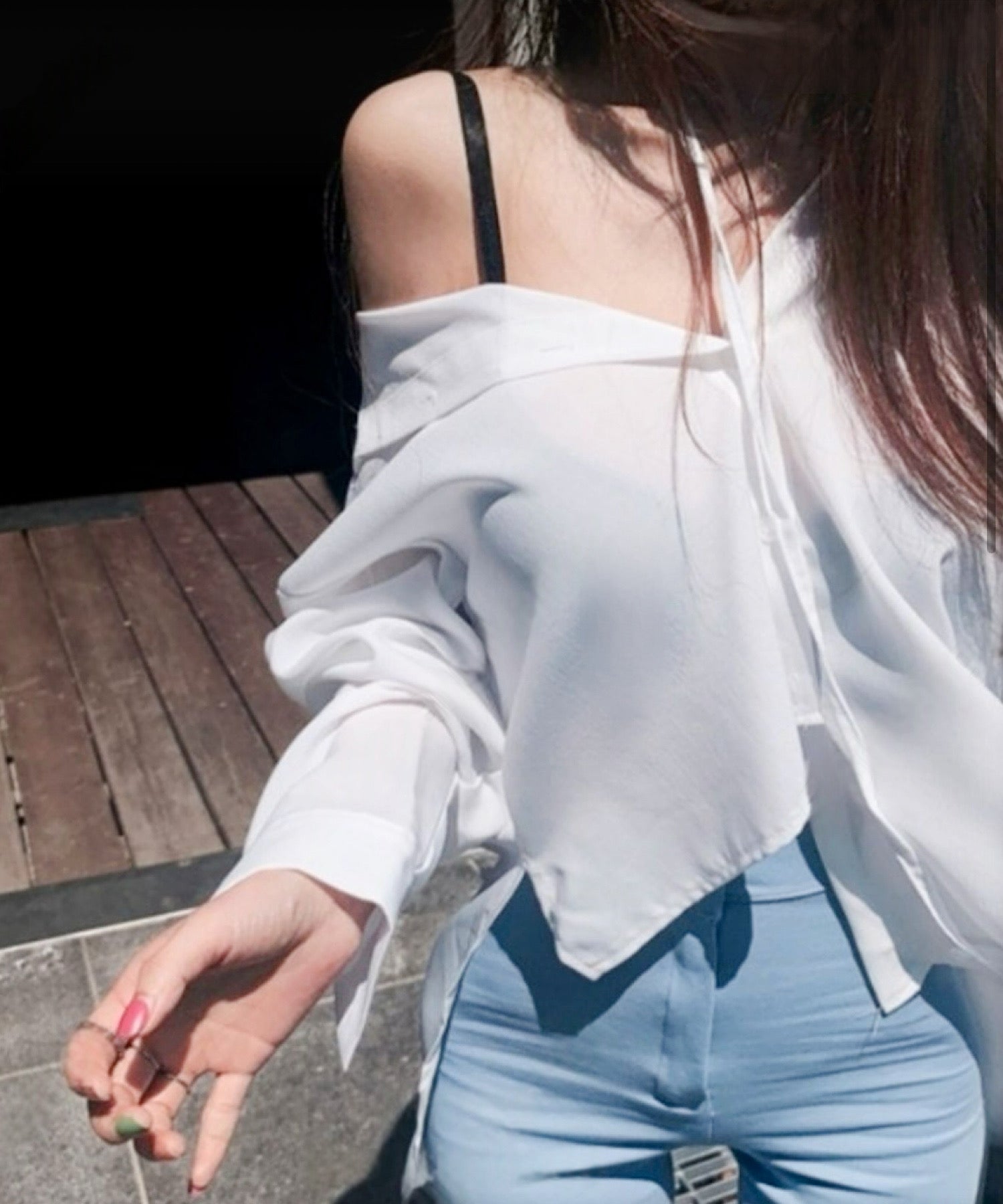 アシンメトリレイヤーシャツ