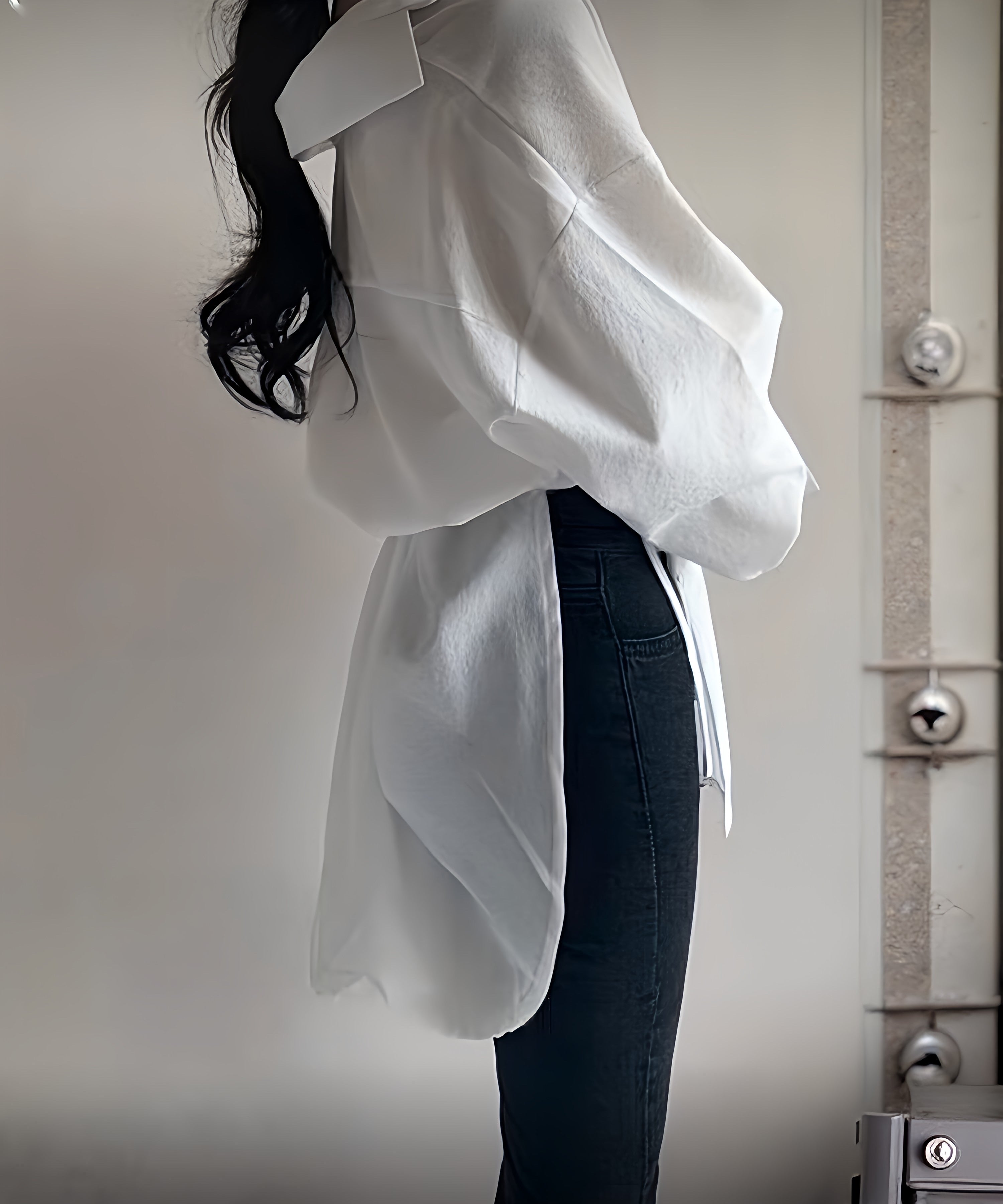 アシンメトリレイヤーシャツ