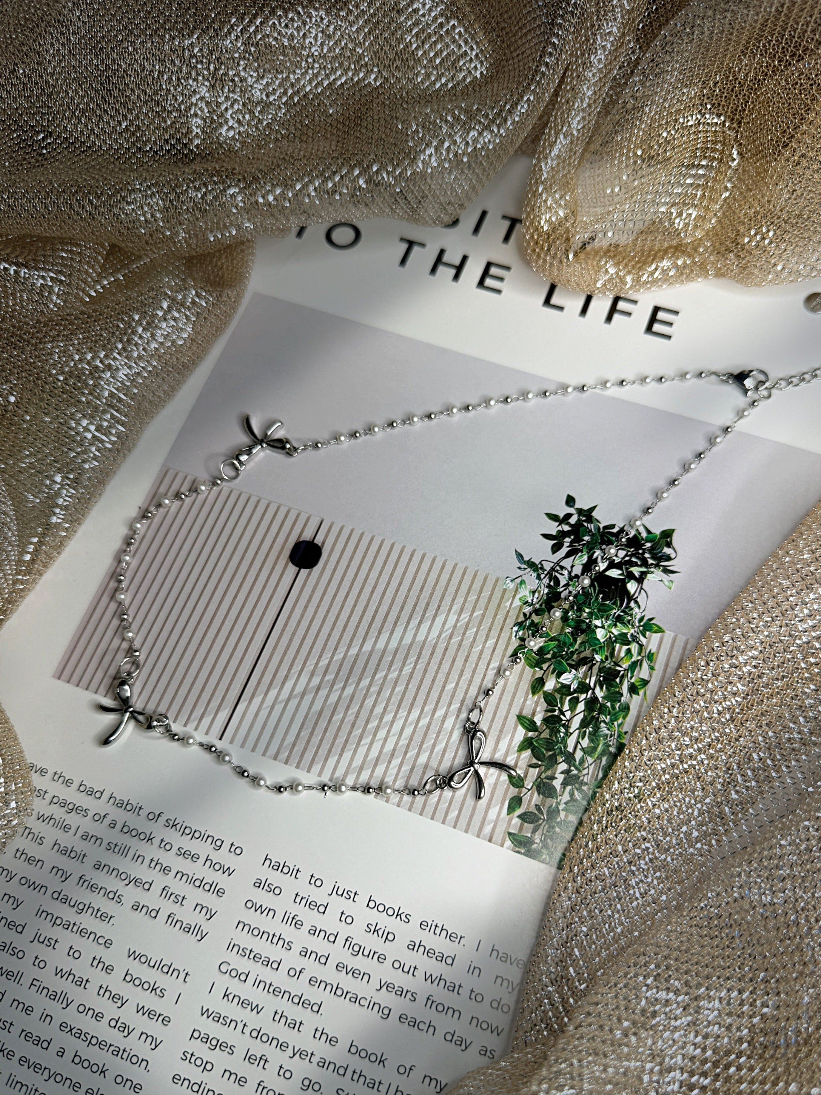 トリプルリボン 316Lサージカルネックレス– THEO accessory collection –