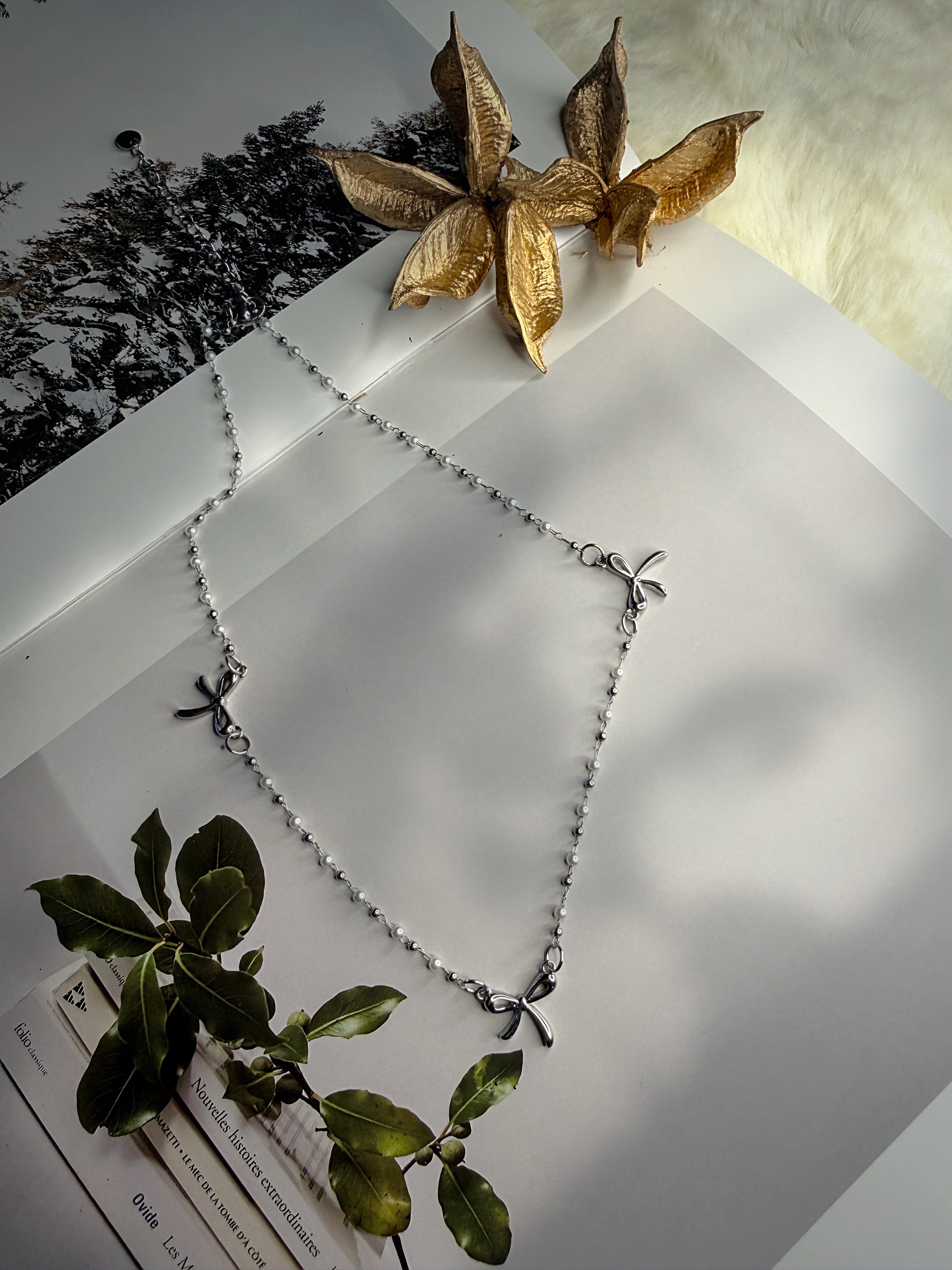 トリプルリボン 316Lサージカルネックレス– THEO accessory collection –