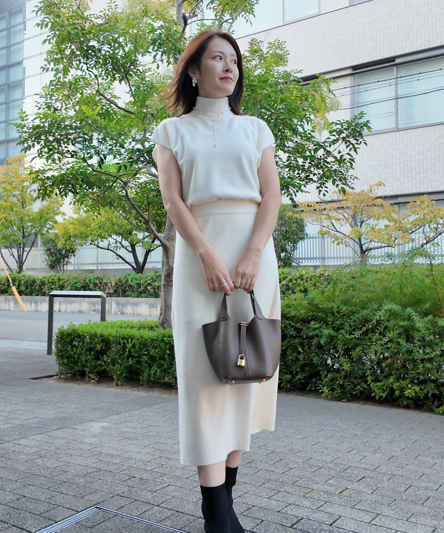 ハイネックニットスカートセット/こんな気温差にちょうどいいニットセット