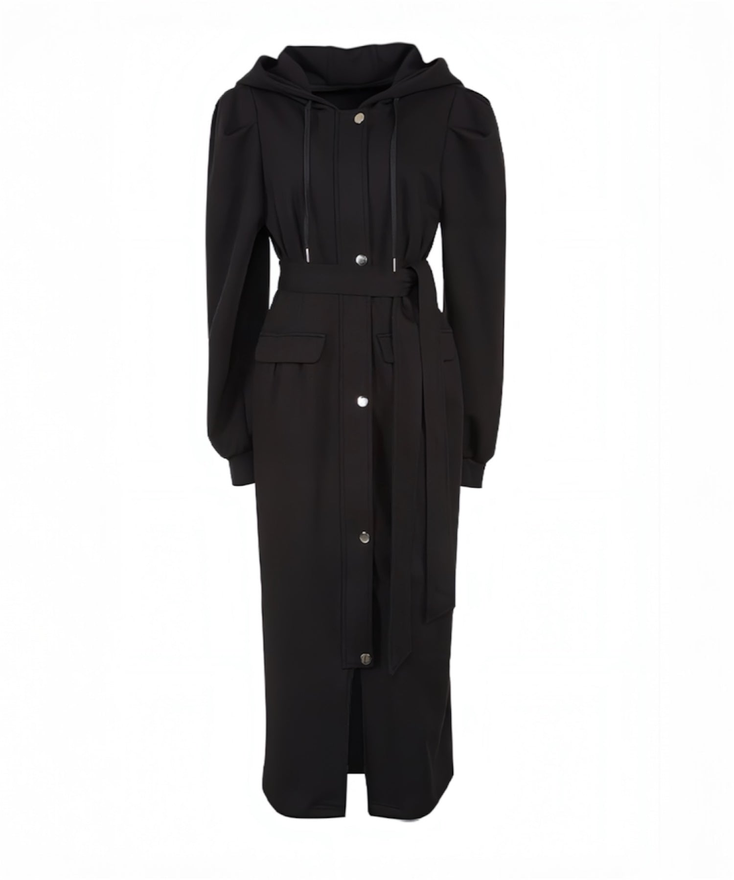 【一部ご予約商品】ピンタック・フーディワンピース