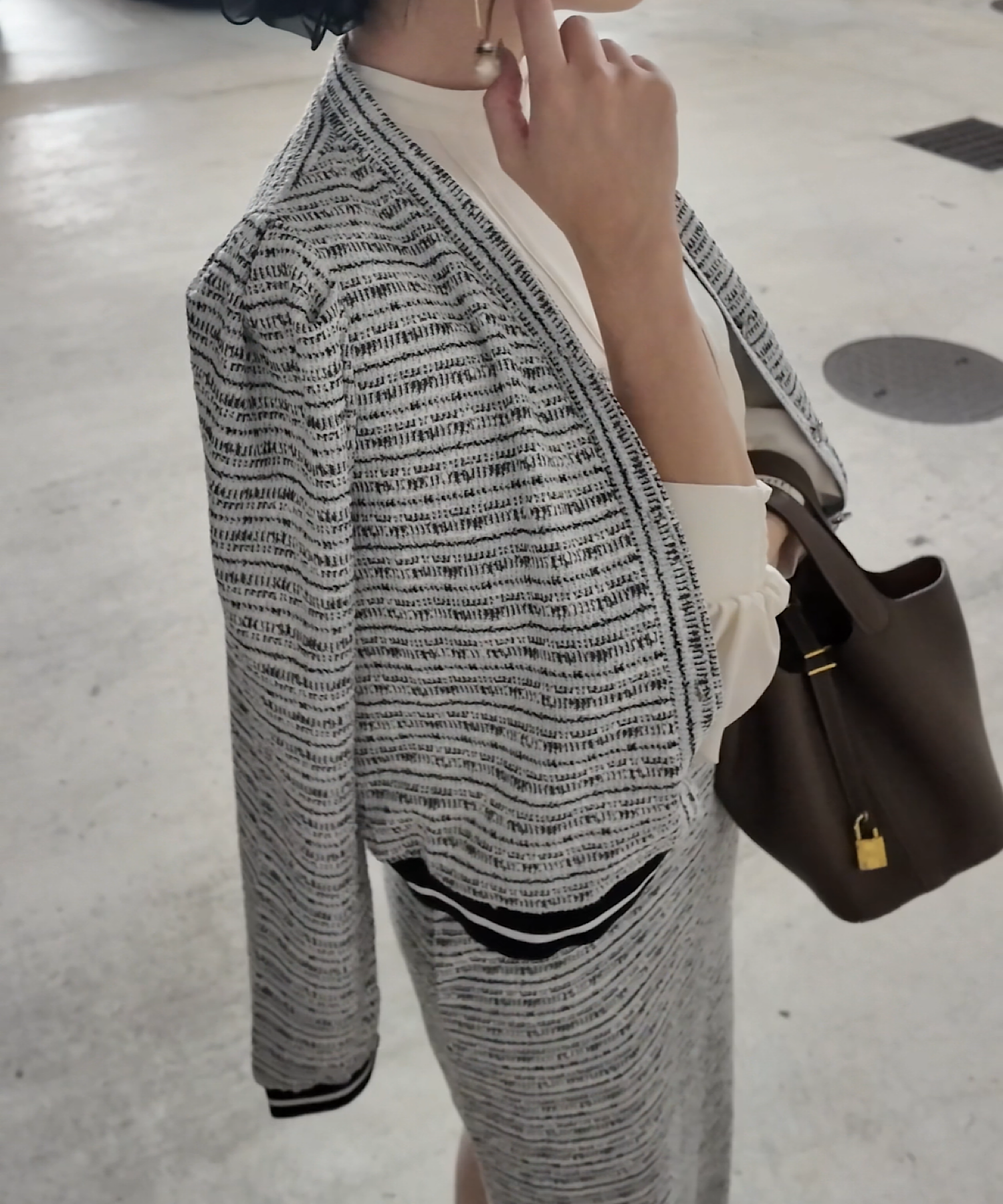 ツイードニットセットアップ