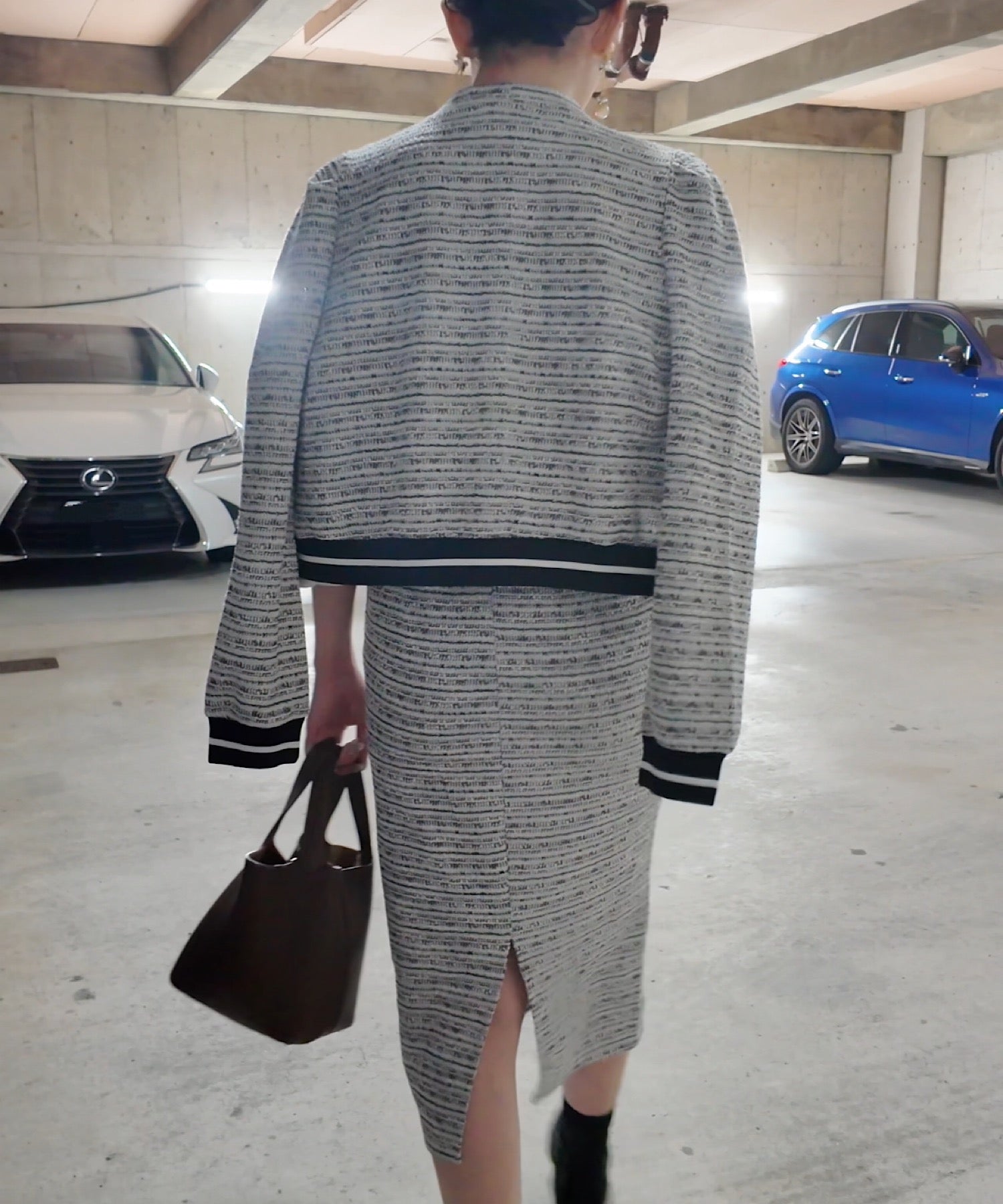 ツイードニットセットアップ