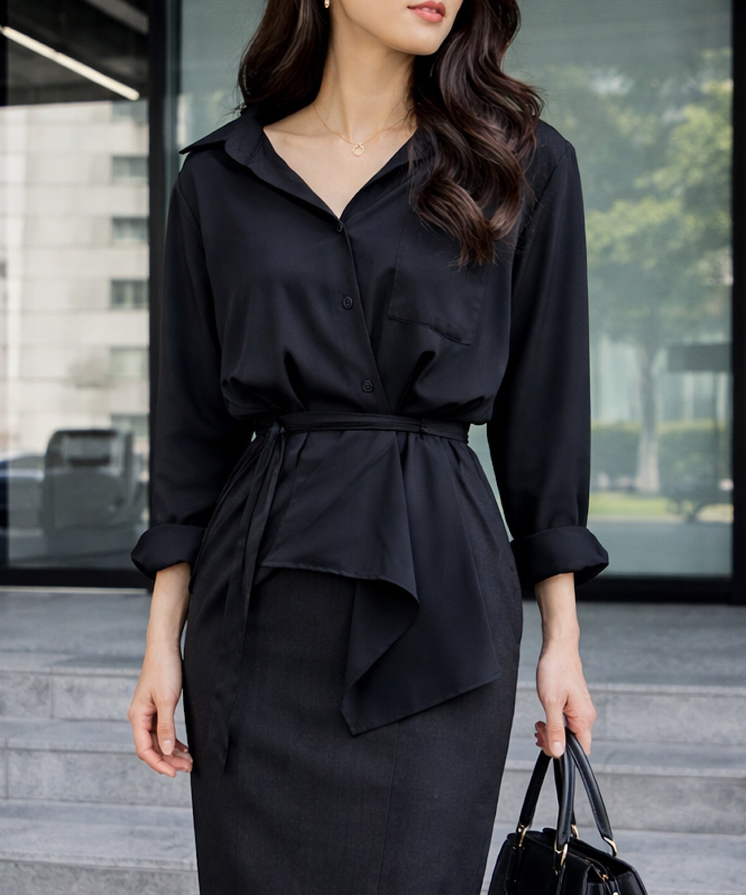 アシンメトリレイヤーシャツ