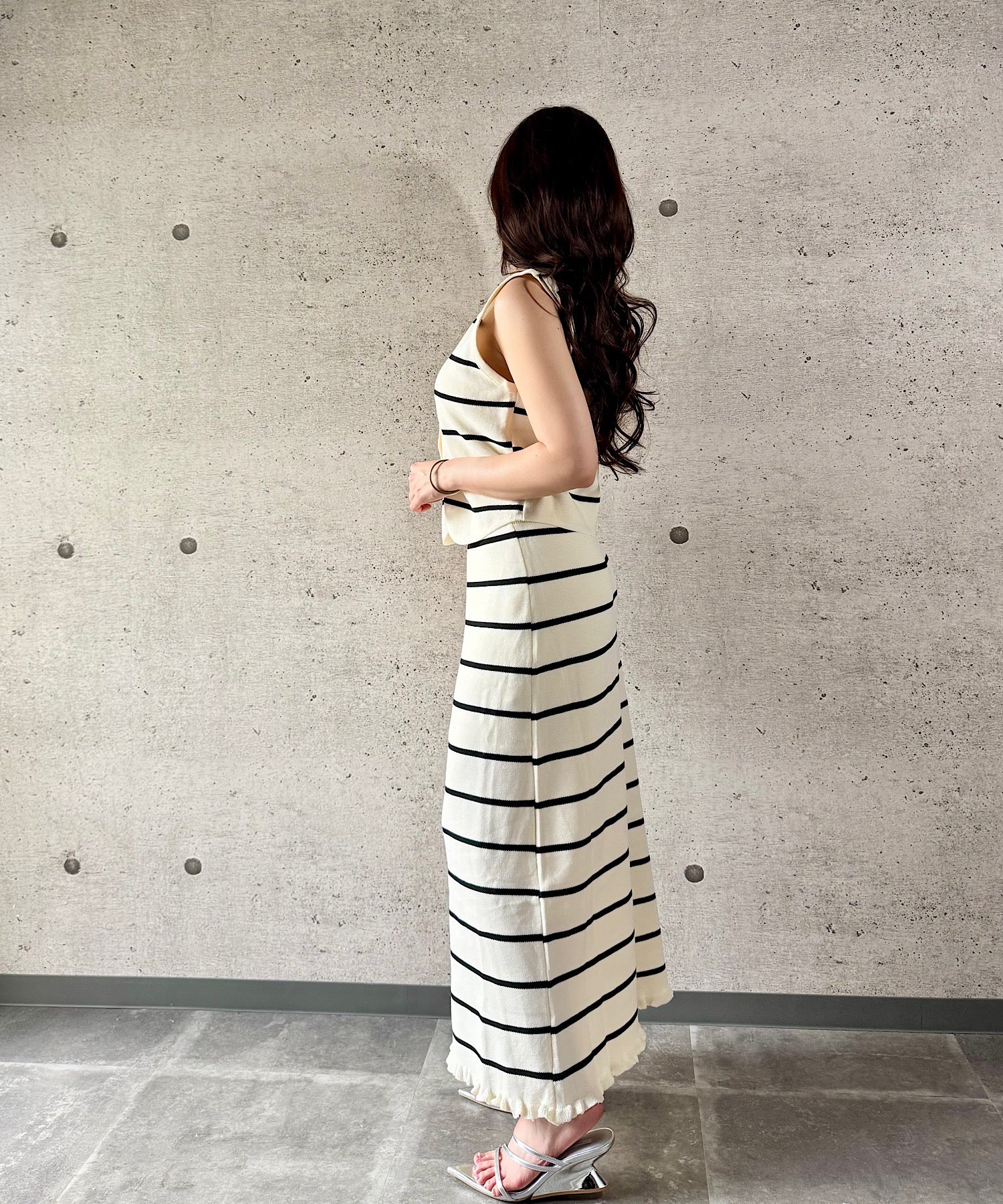 ボーダー ルーズフィットセット