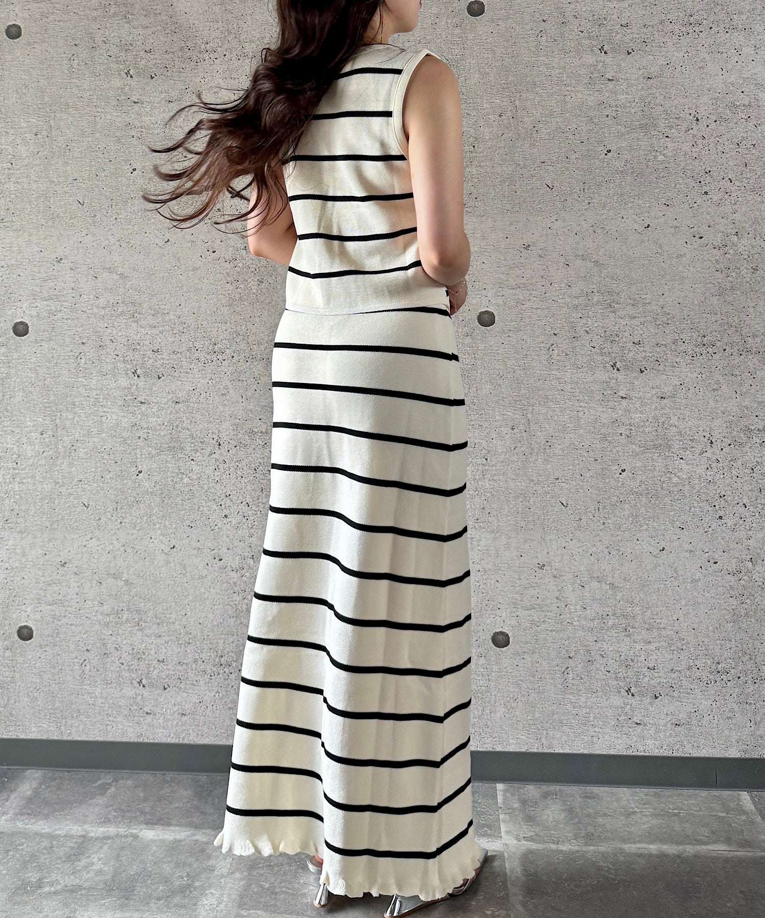 ボーダー ルーズフィットセット