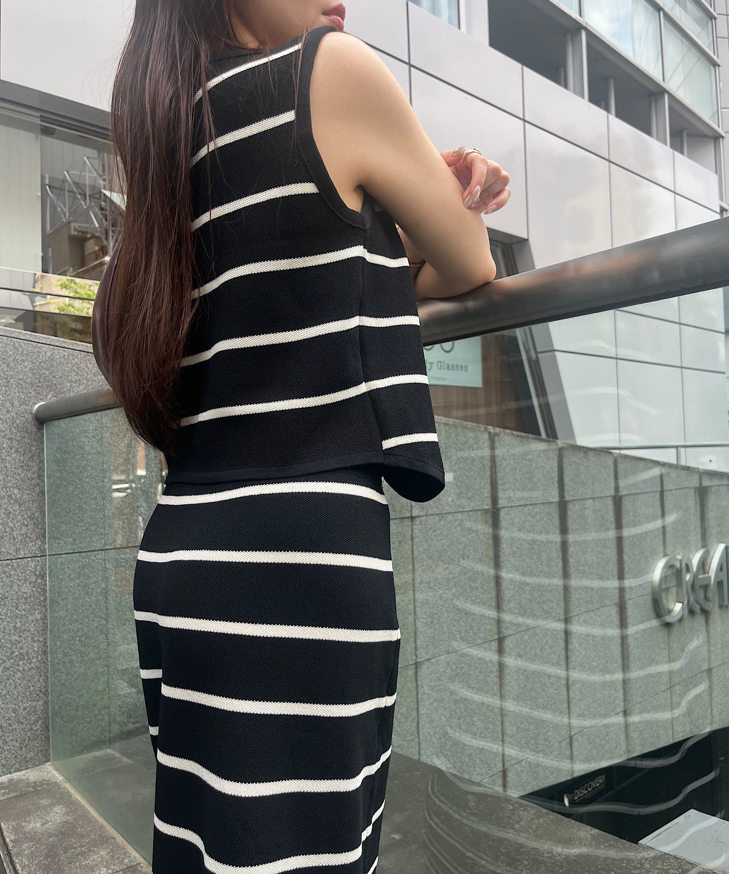 ボーダー ルーズフィットセット