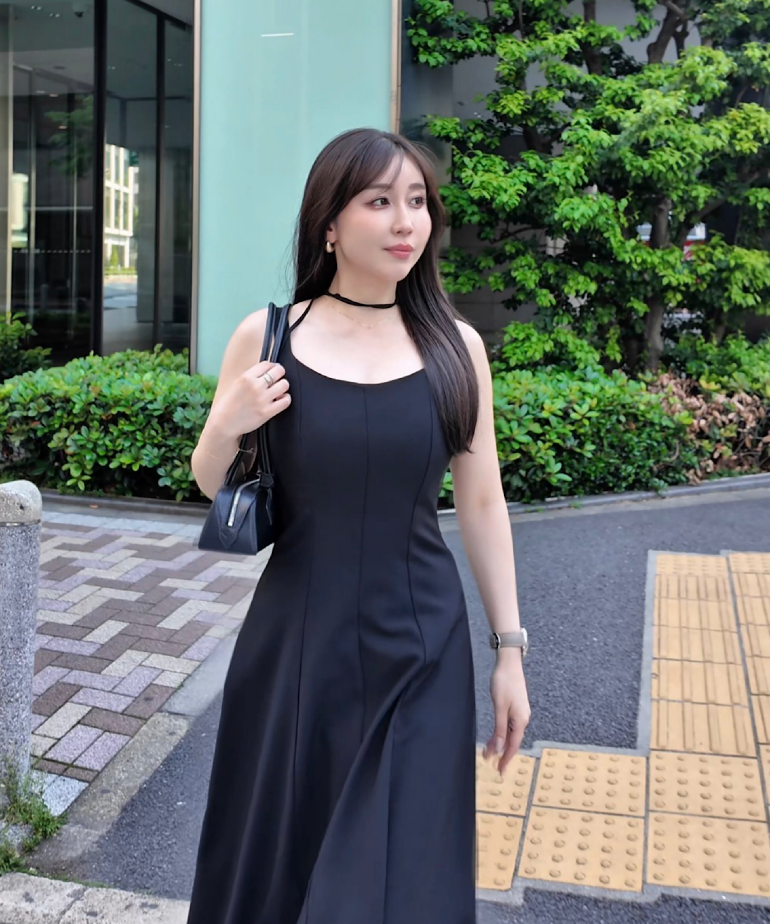 ノースリーブ パネルワンピース/ 美シルエット設計