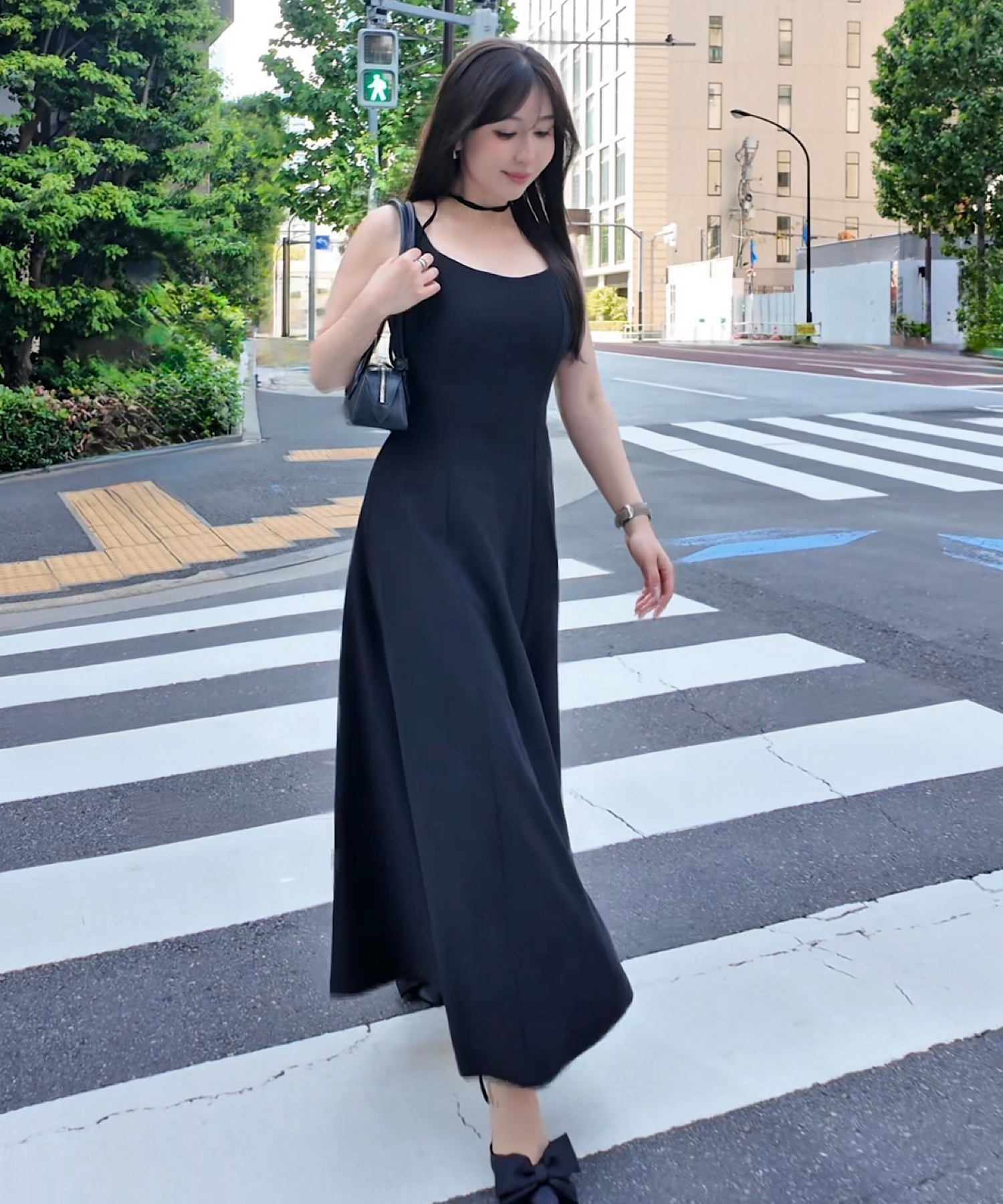 ノースリーブ パネルワンピース/ 美シルエット設計