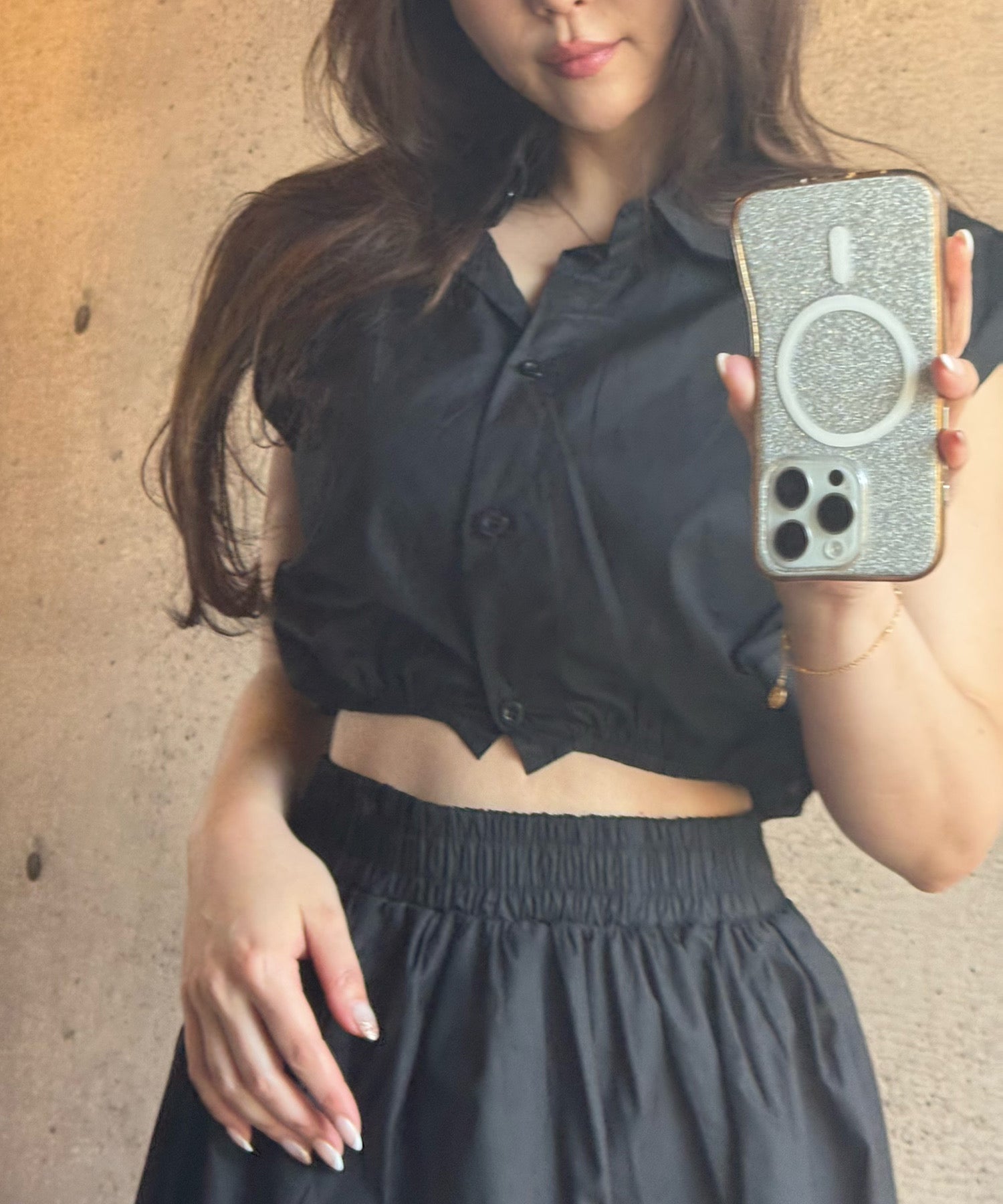 コンパクトシャツ&スカートセット(美バランスで魅せるセットアップ)/Compact Shirt & Skirt Set