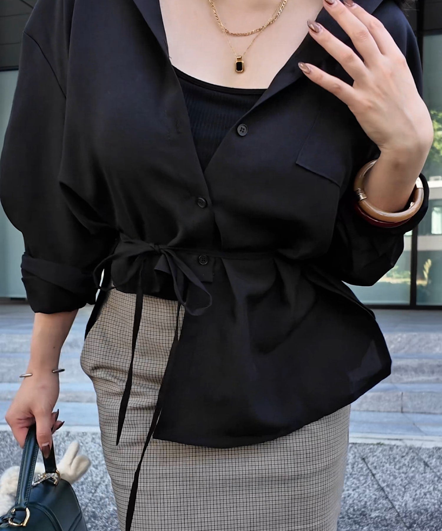 アシンメトリレイヤーシャツ