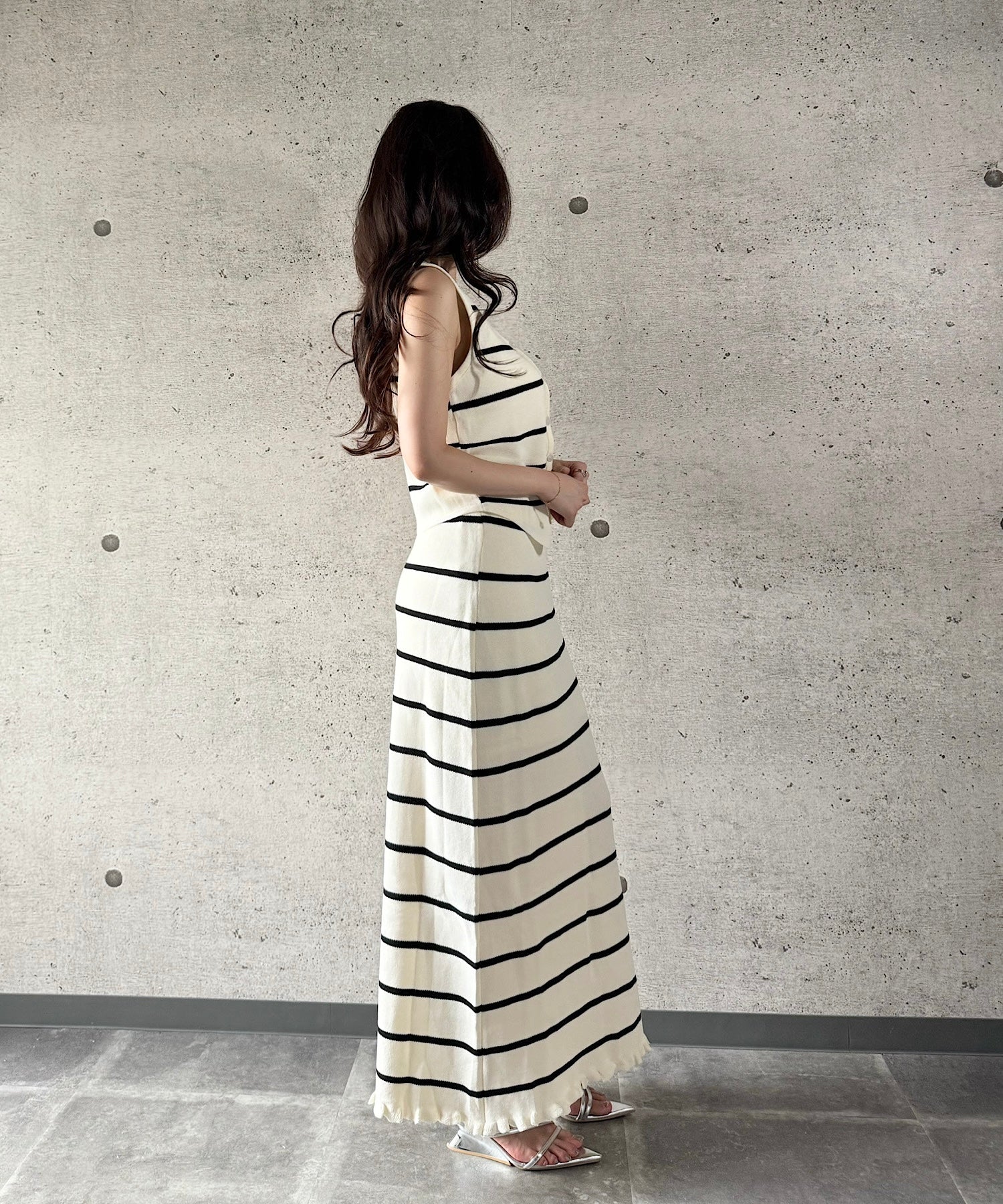 ボーダー ルーズフィットセット