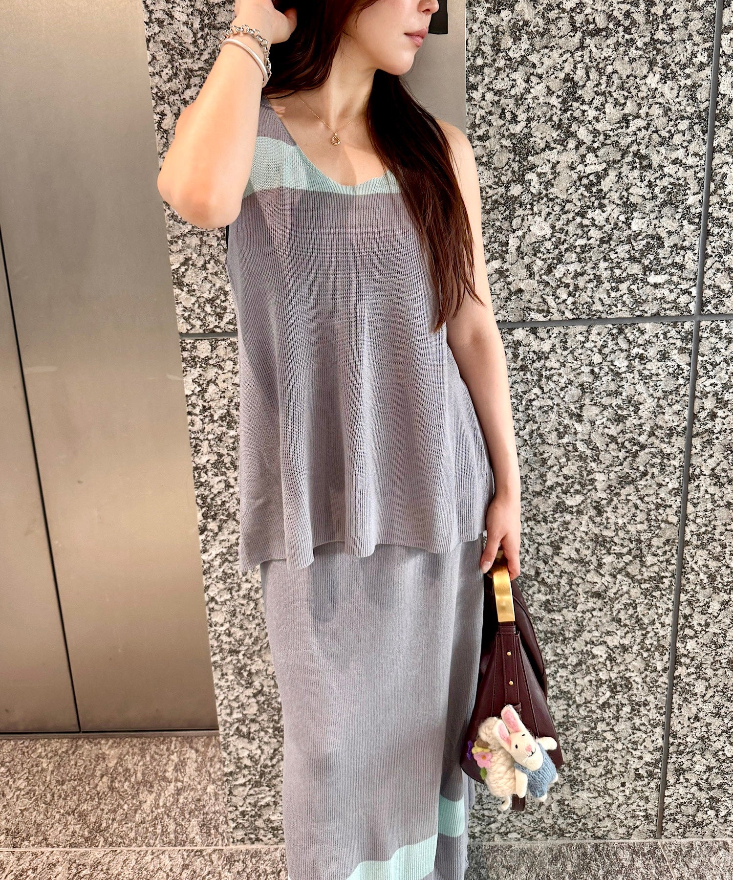 ウェーブラインニットセットアップ