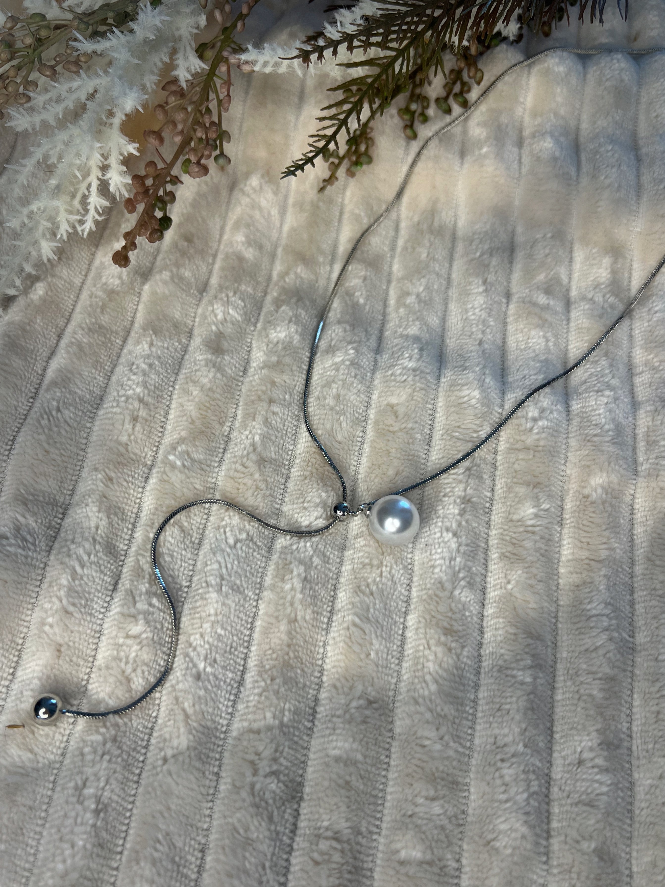 パールスライダーネックレス