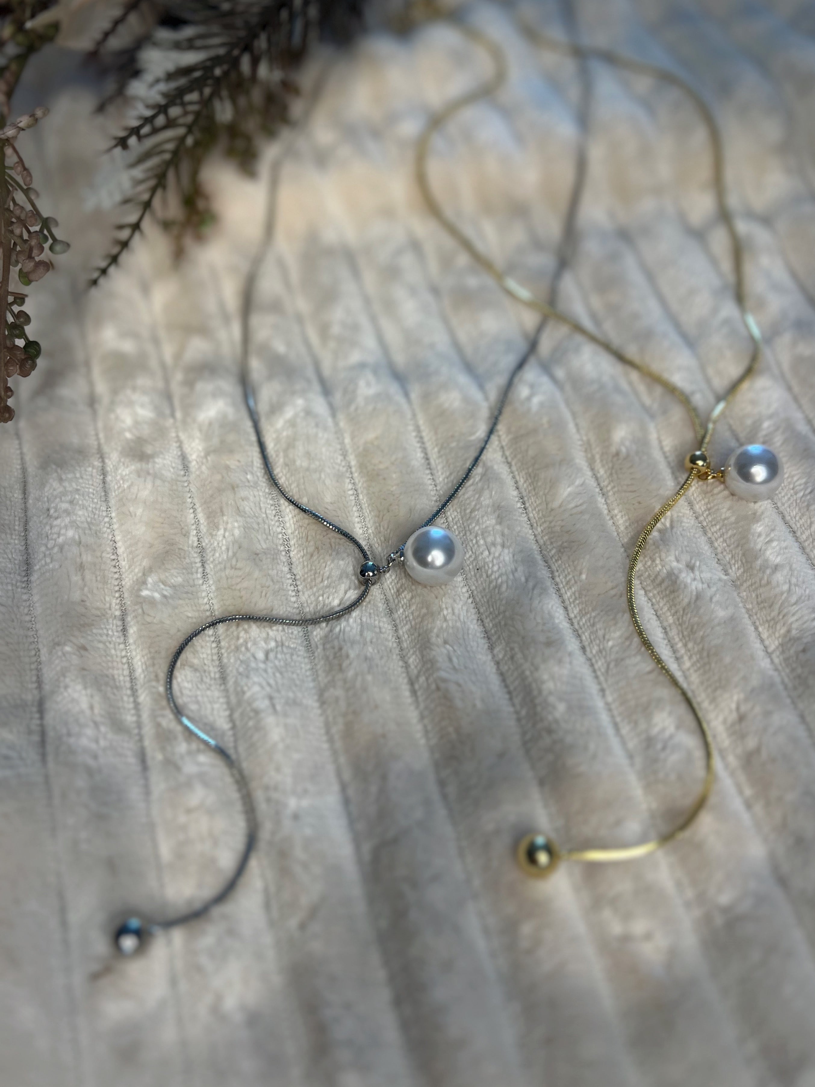 パールスライダーネックレス