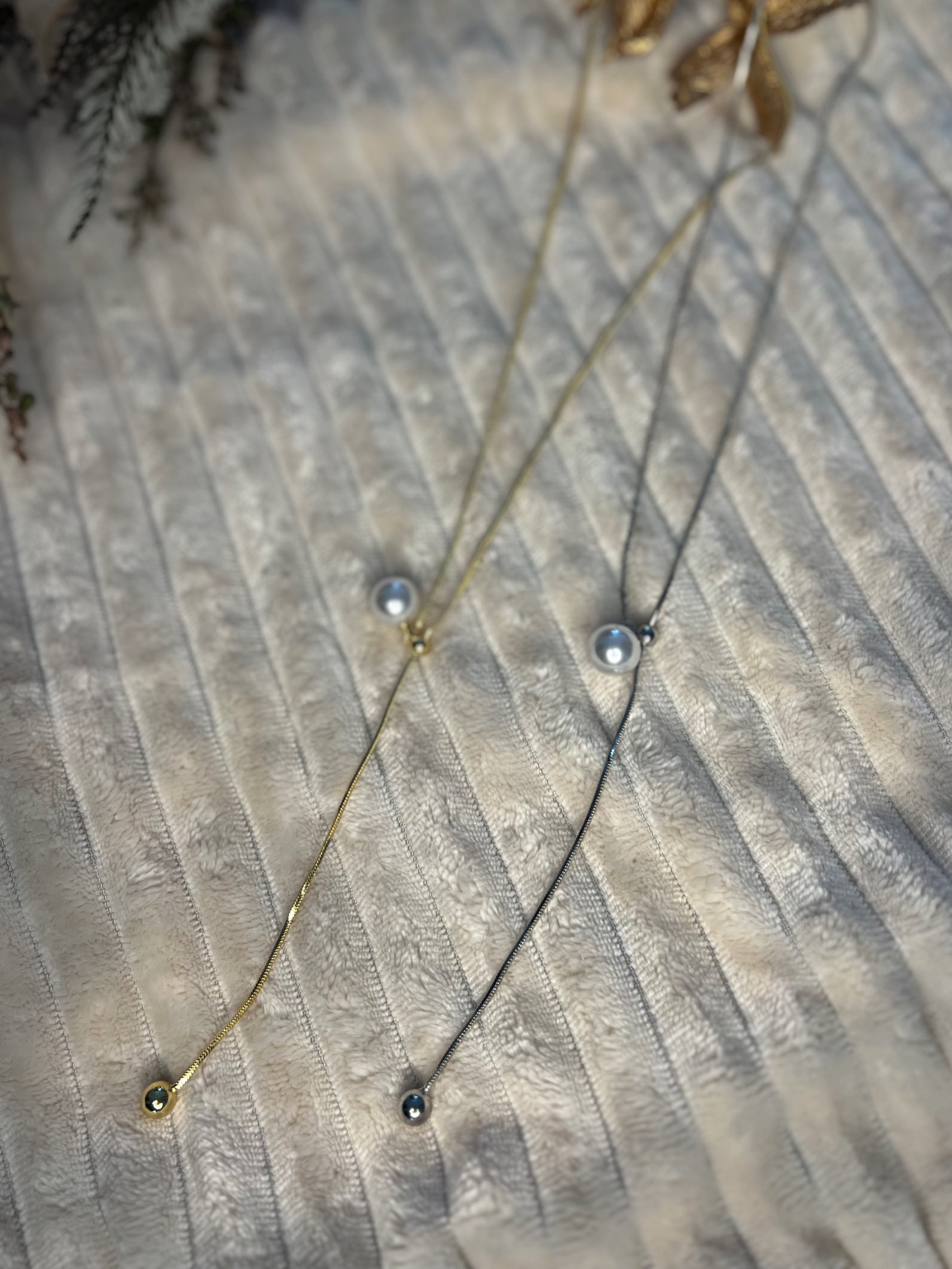 パールスライダーネックレス