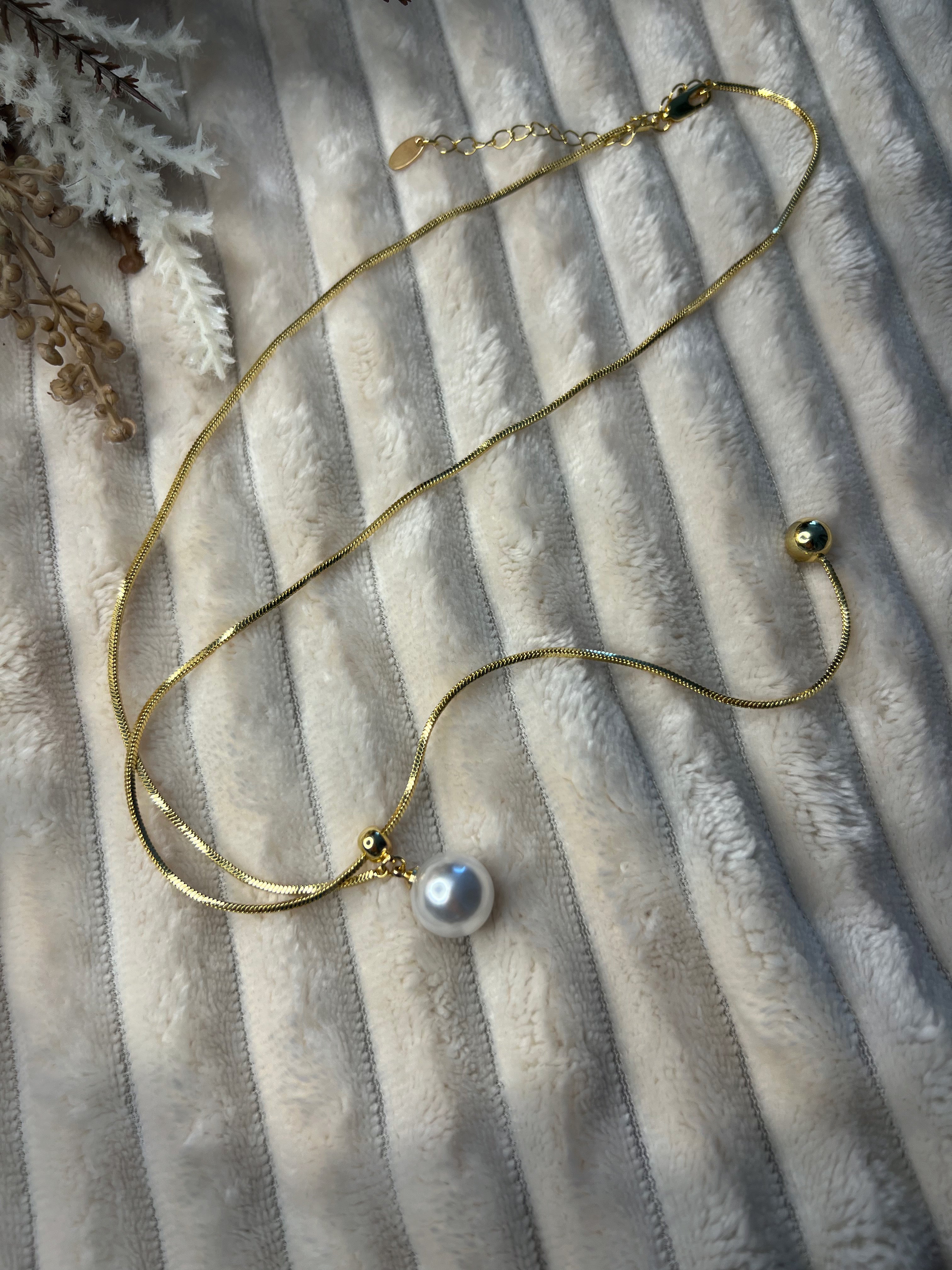 パールスライダーネックレス