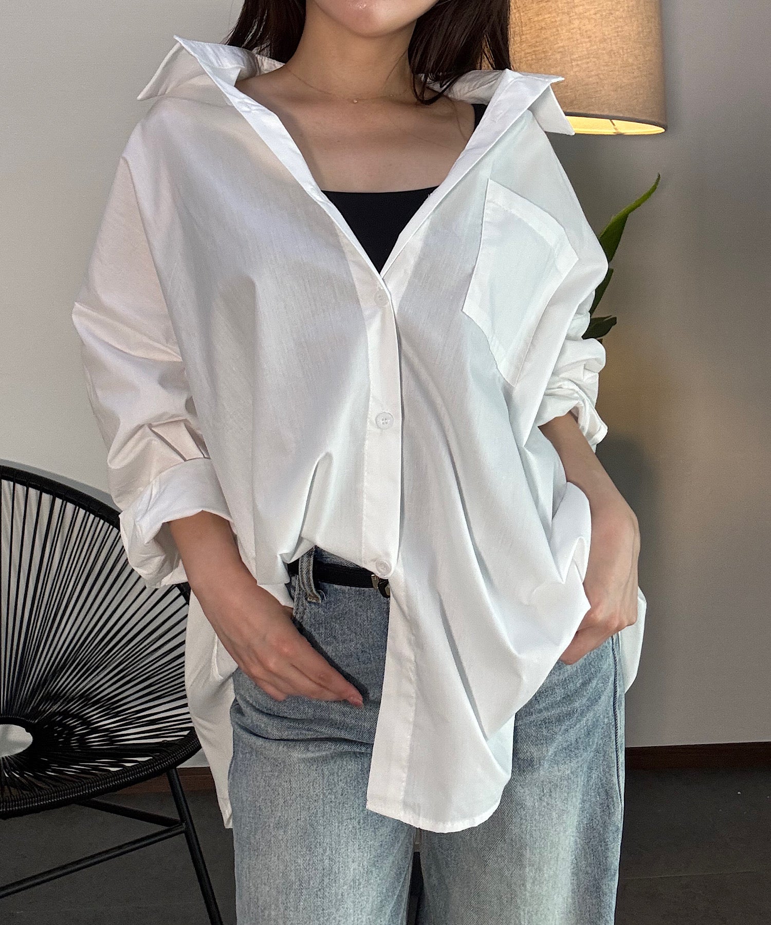 オーバーフィットシャツ