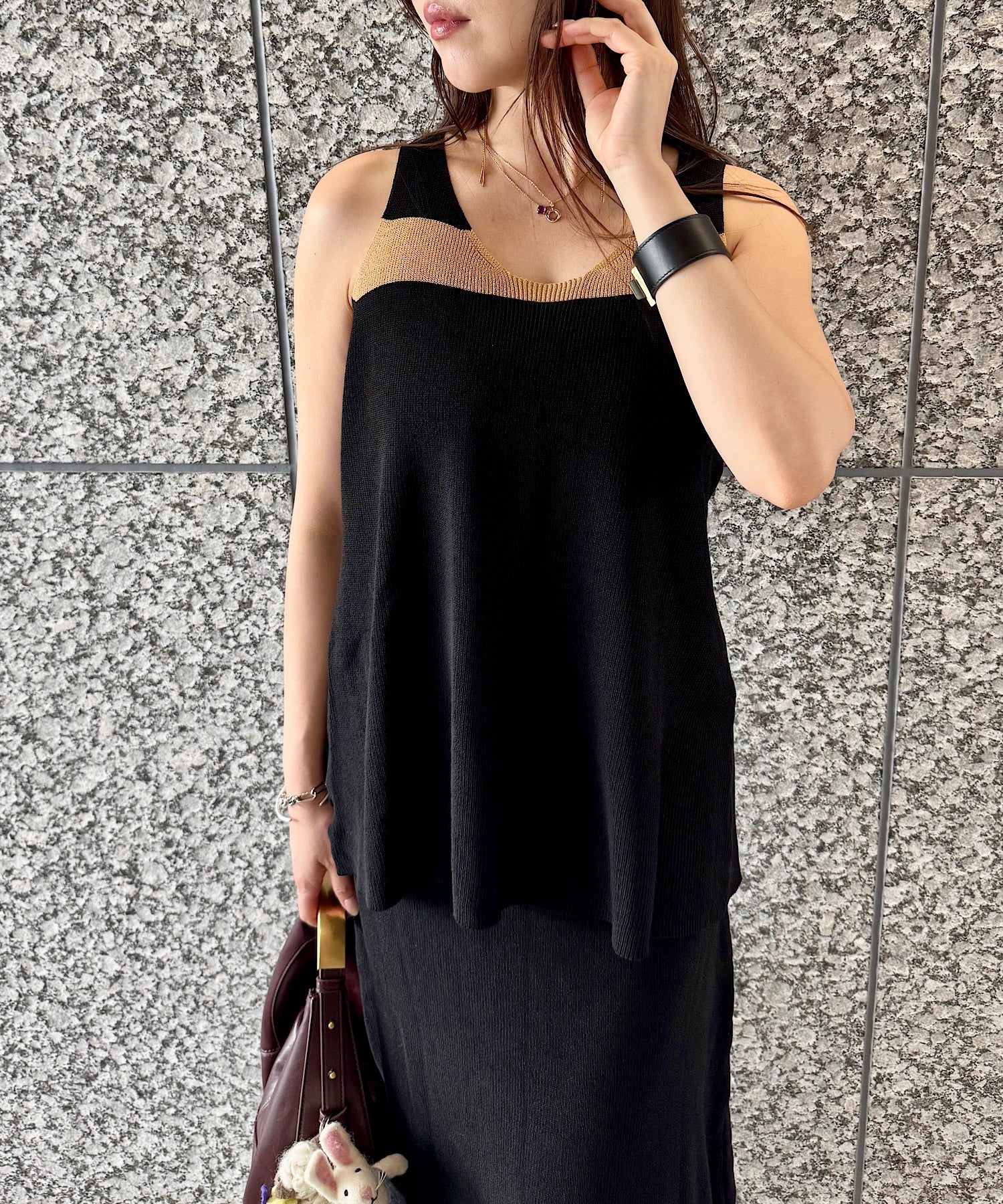 ウェーブラインニットセットアップ