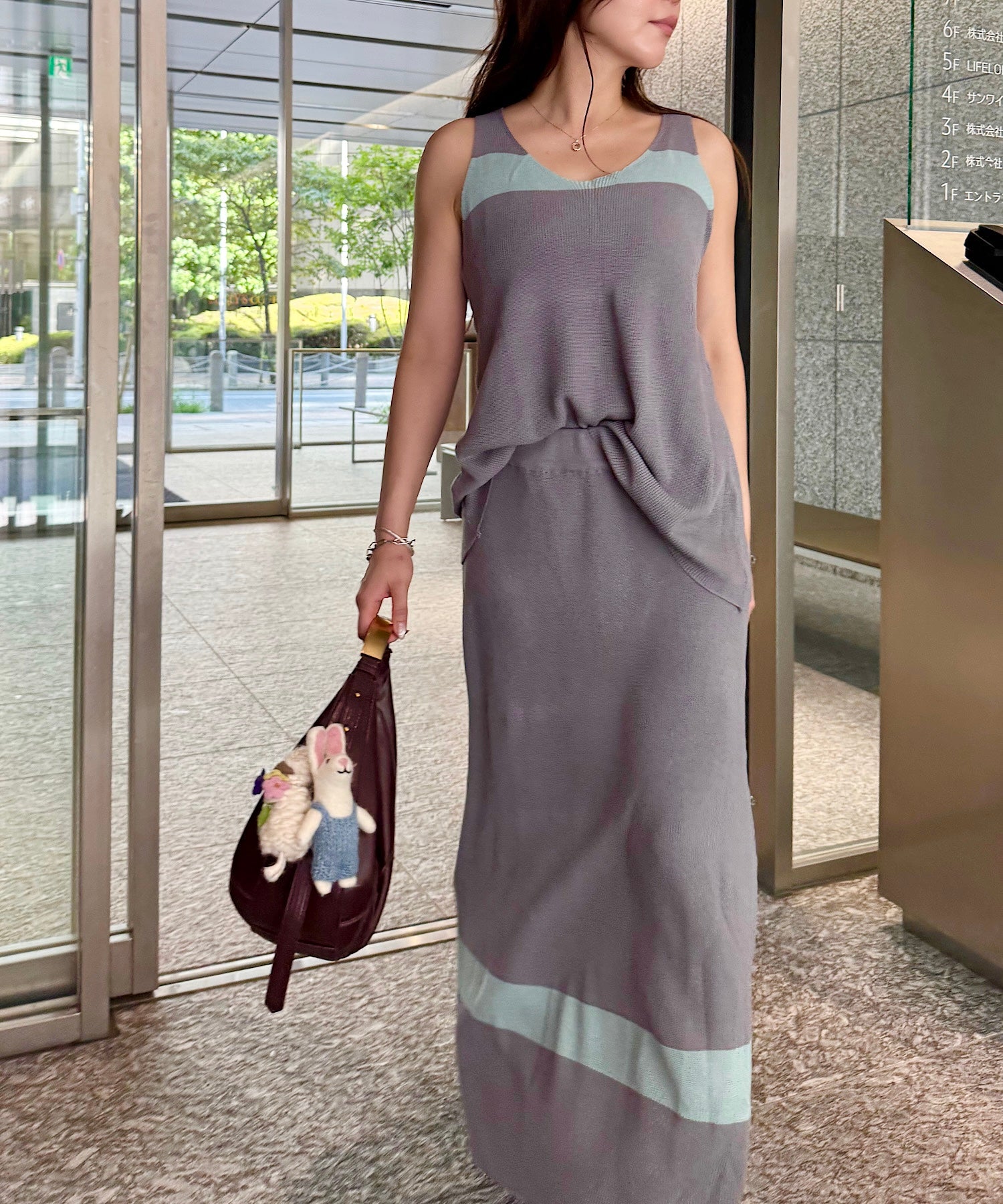 ウェーブラインニットセットアップ