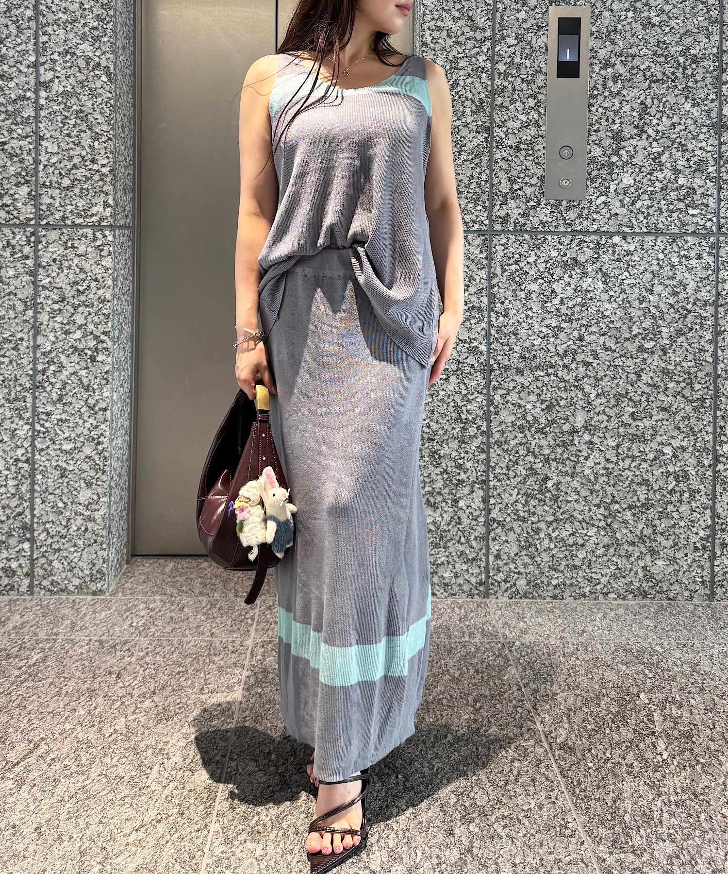 ウェーブラインニットセットアップ