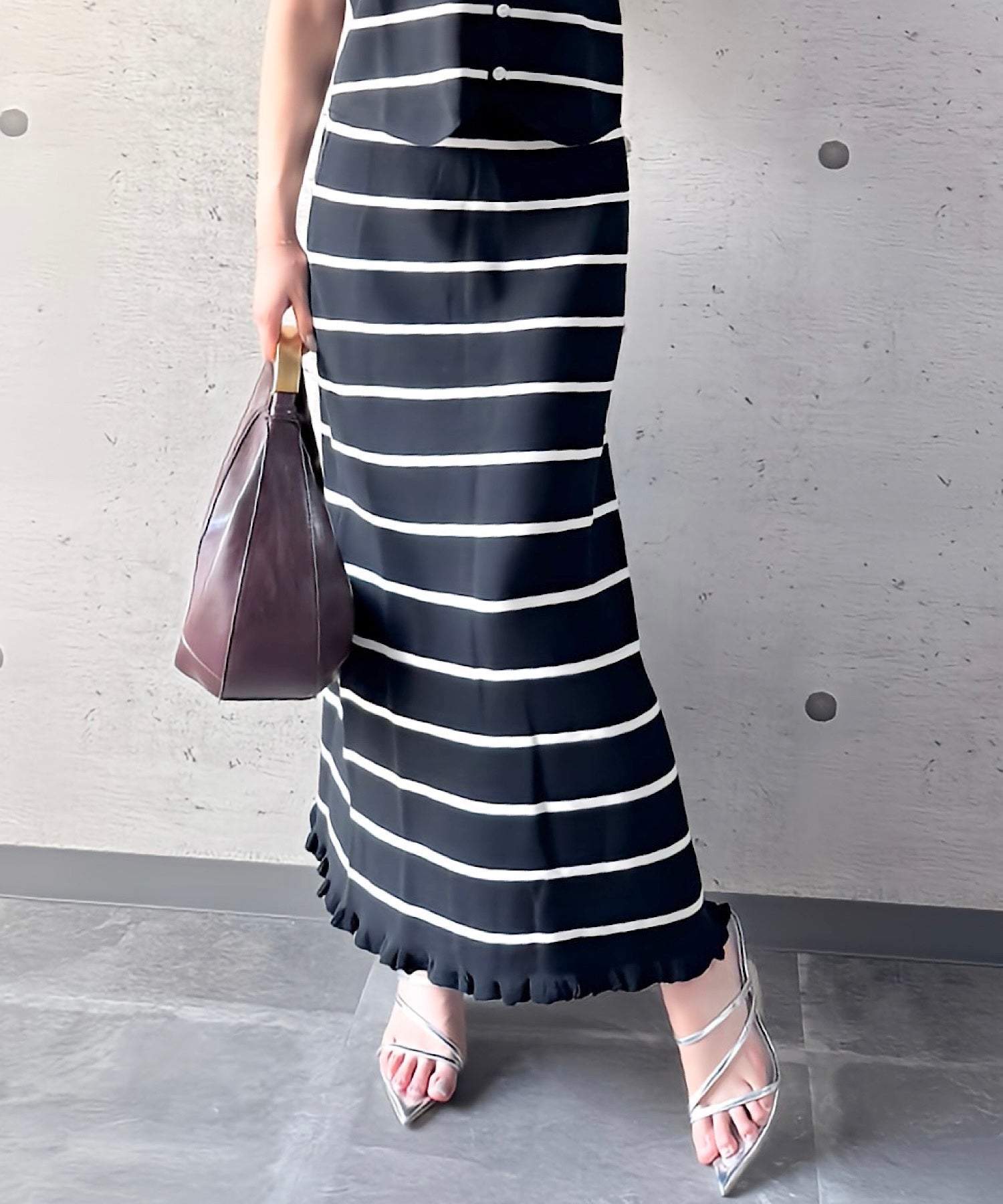 ボーダー ルーズフィットセット