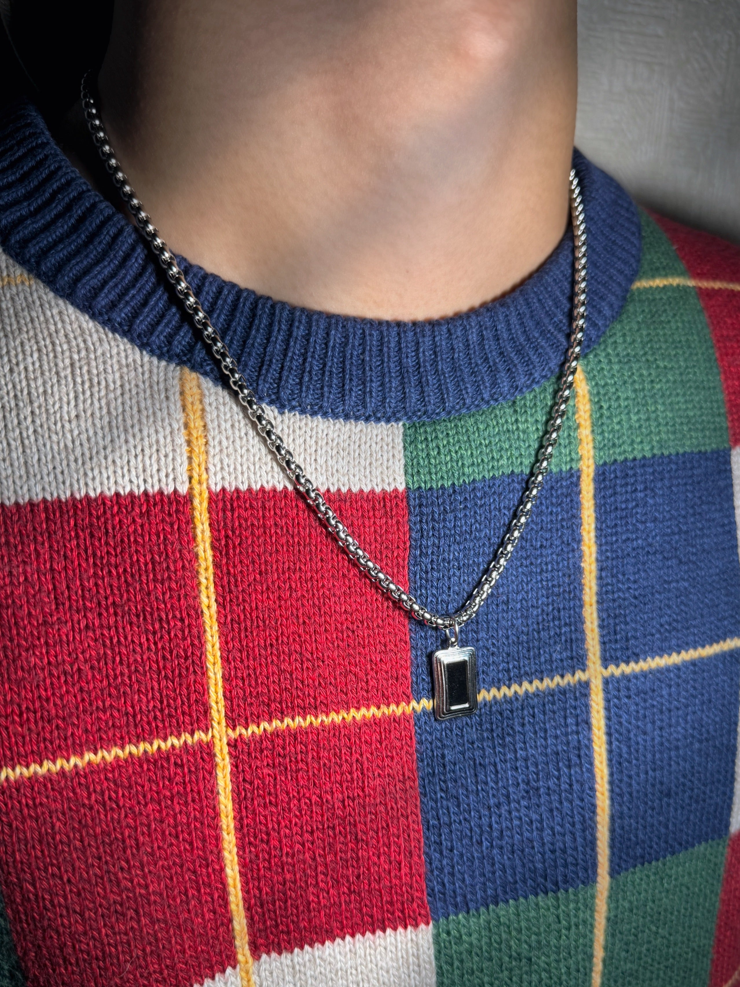 ブラックミニプレート 316Lサージカルネックレス– THEO accessory collection –