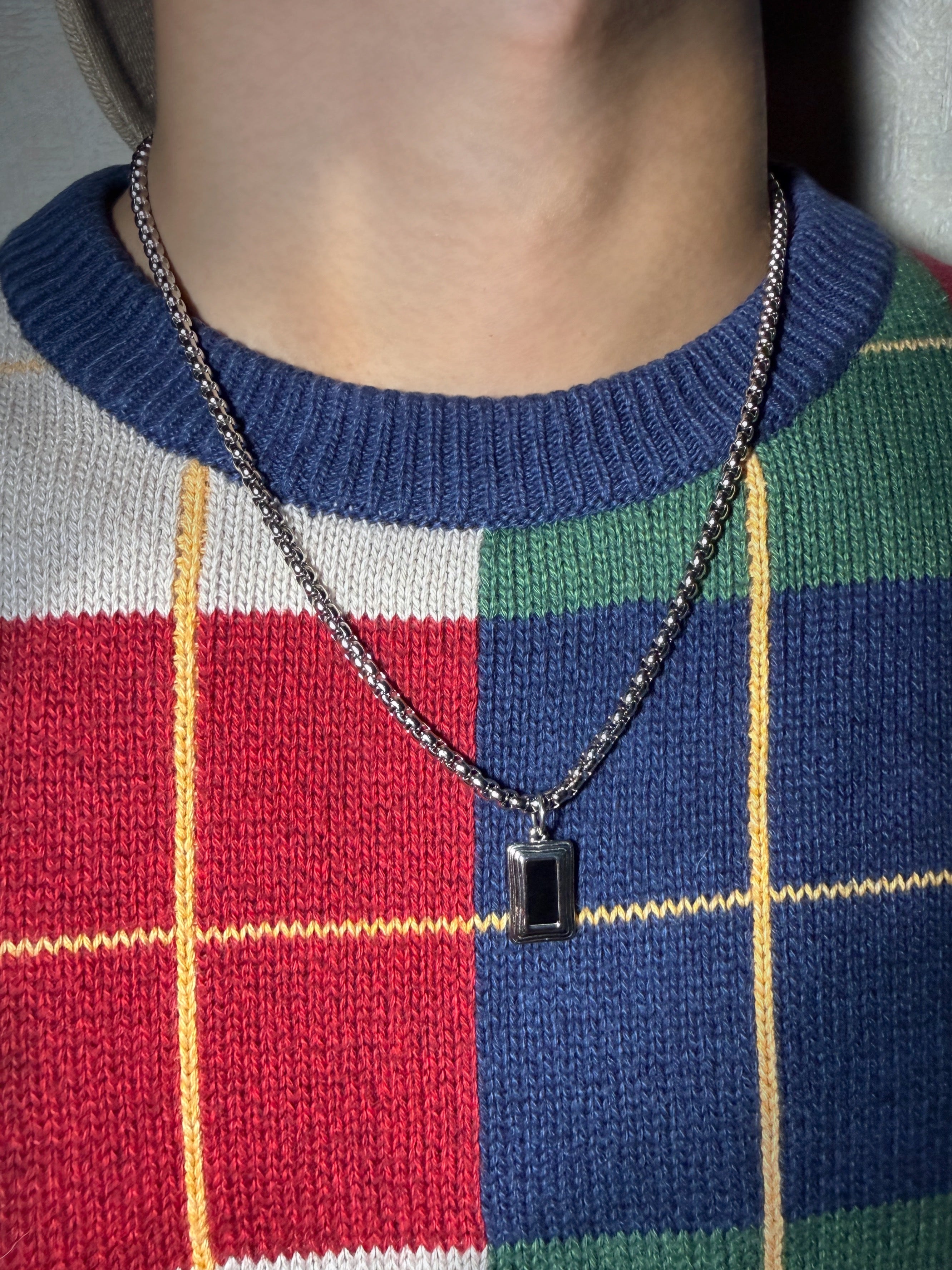 ブラックミニプレート 316Lサージカルネックレス– THEO accessory collection –