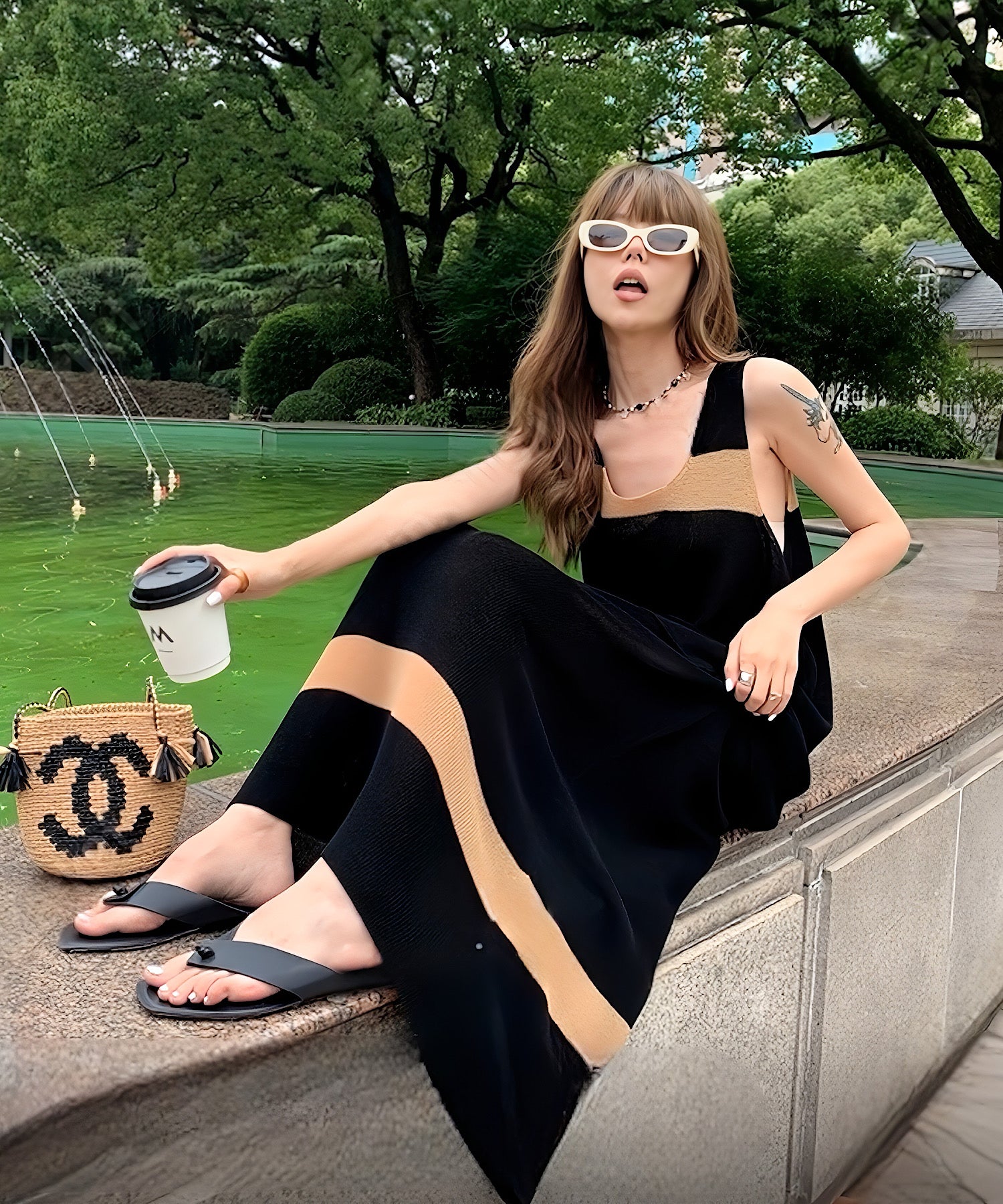 ウェーブラインニットセットアップ