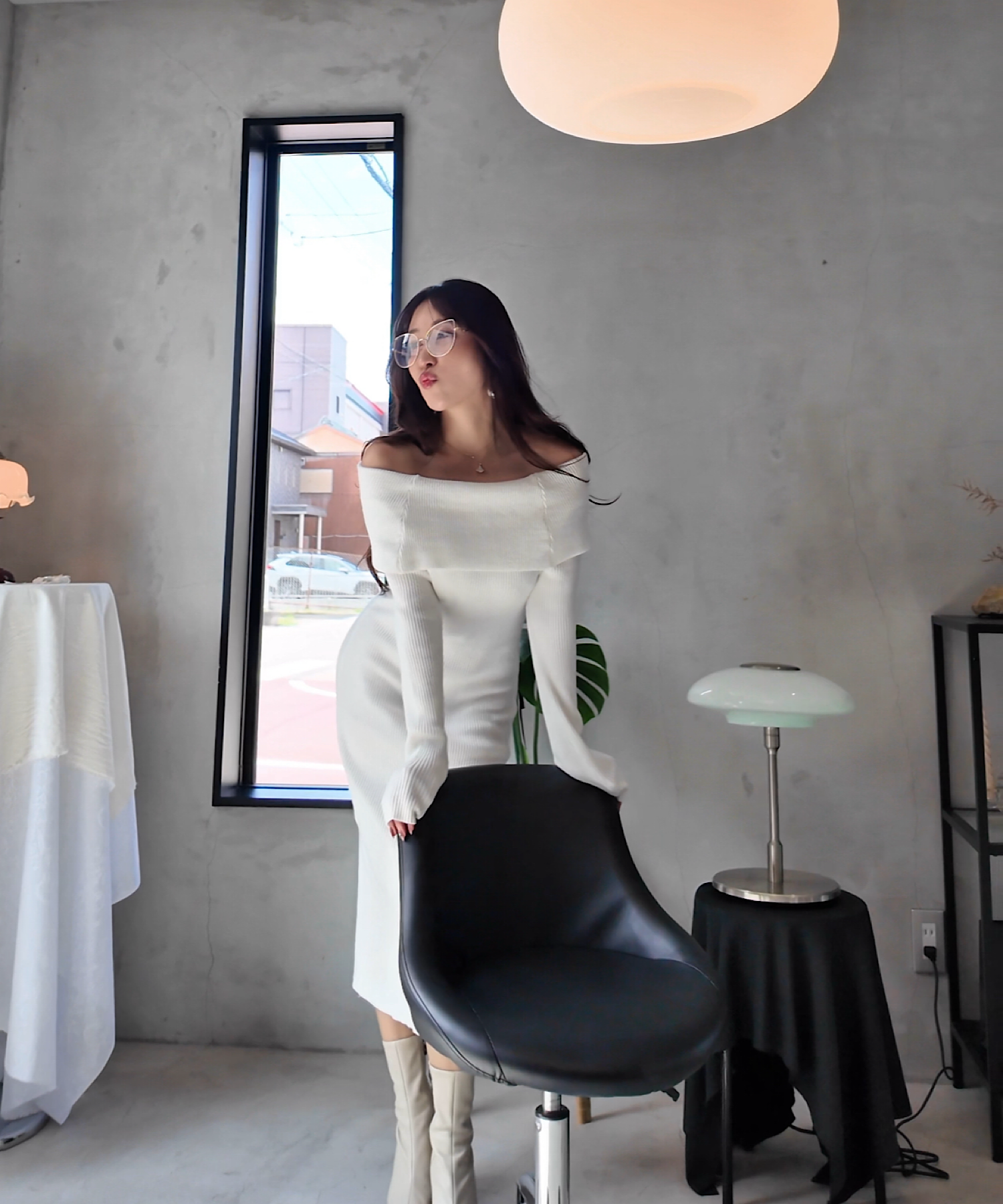 【予約商品】オフショルダーニットワンピ/ *人気商品の為お一人様1点のみ