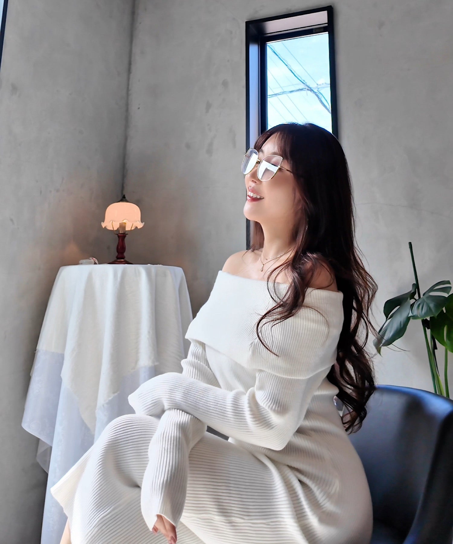 【予約商品】オフショルダーニットワンピ/ *人気商品の為お一人様1点のみ