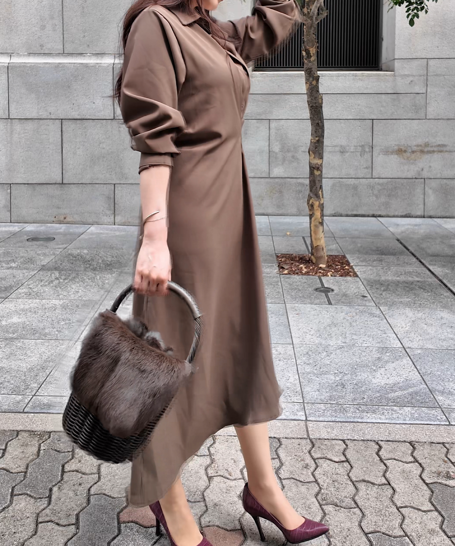 【予約商品】ウェストベルトシャツワンピース/ 様々シーン大活躍アイテム!