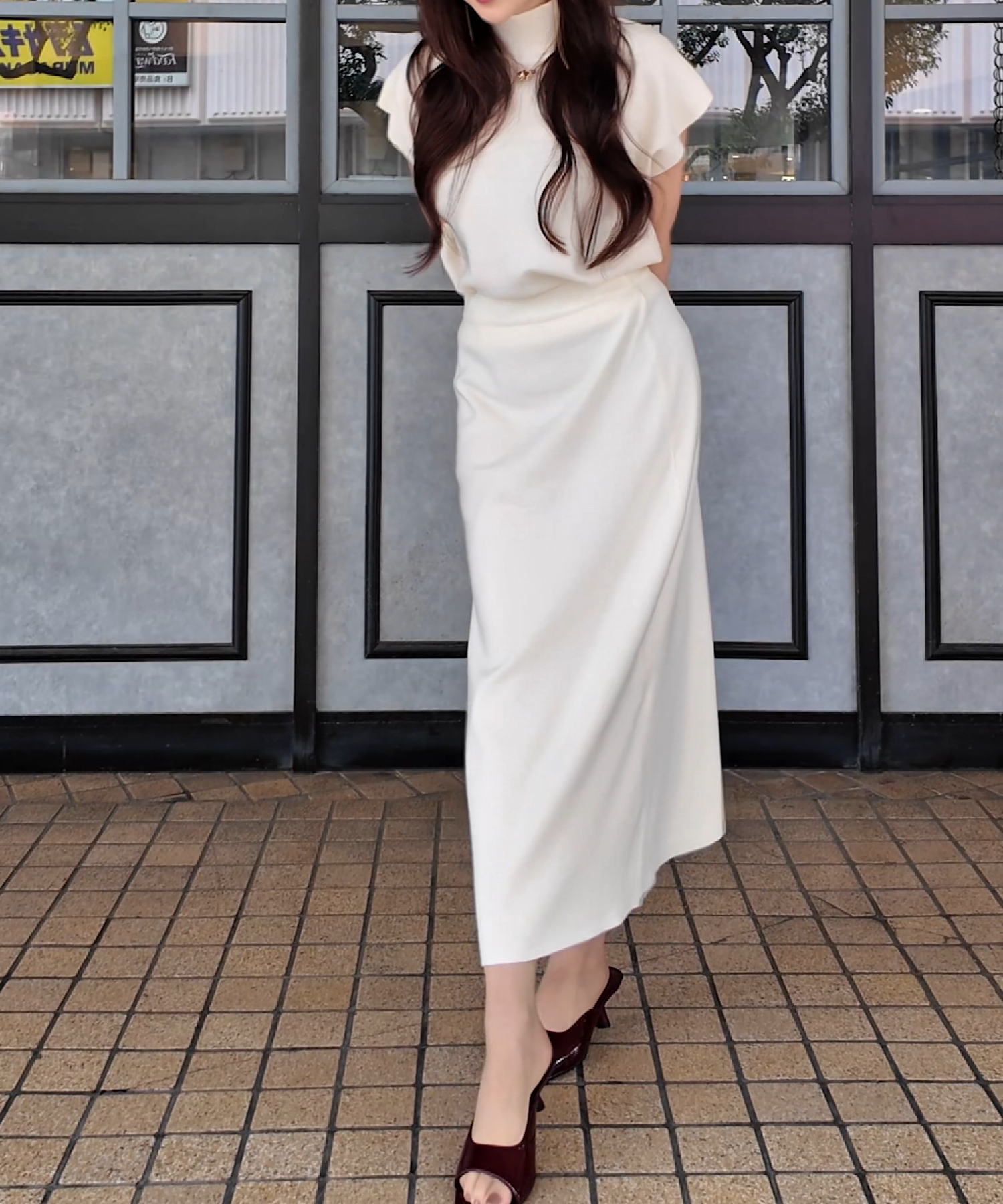 ハイネックニットスカートセット/こんな気温差にちょうどいいニットセット