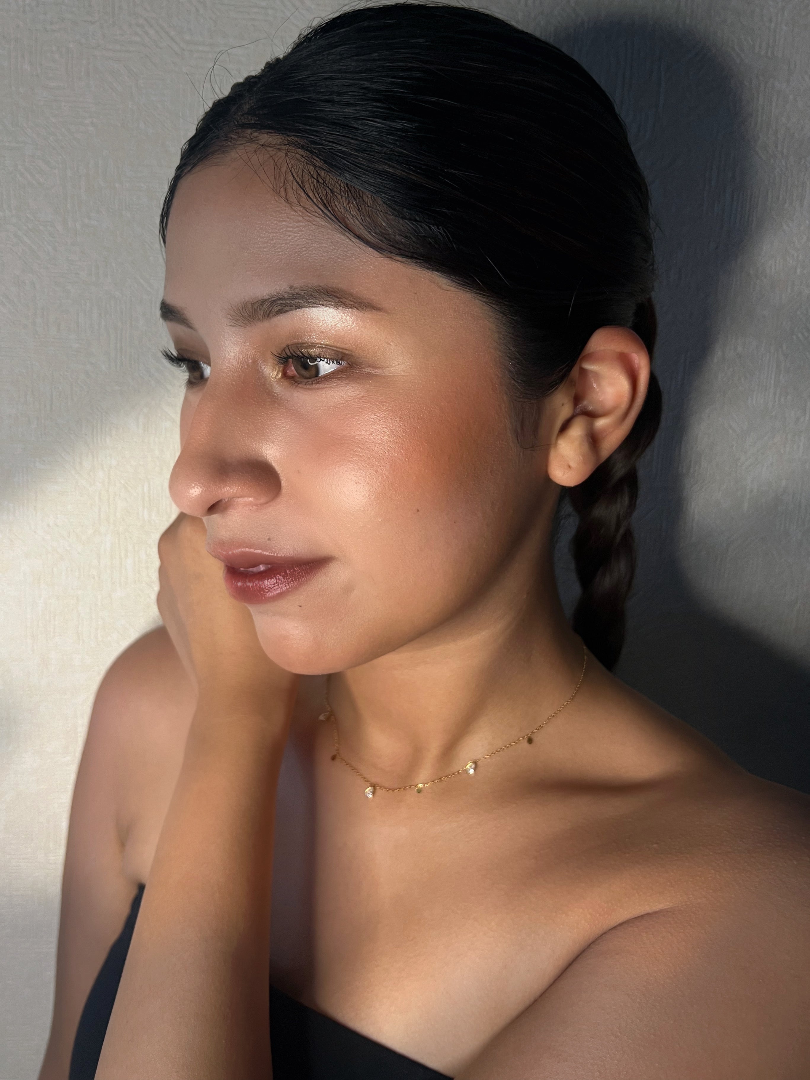 ティアドロップキュービックジルコニアネックレス