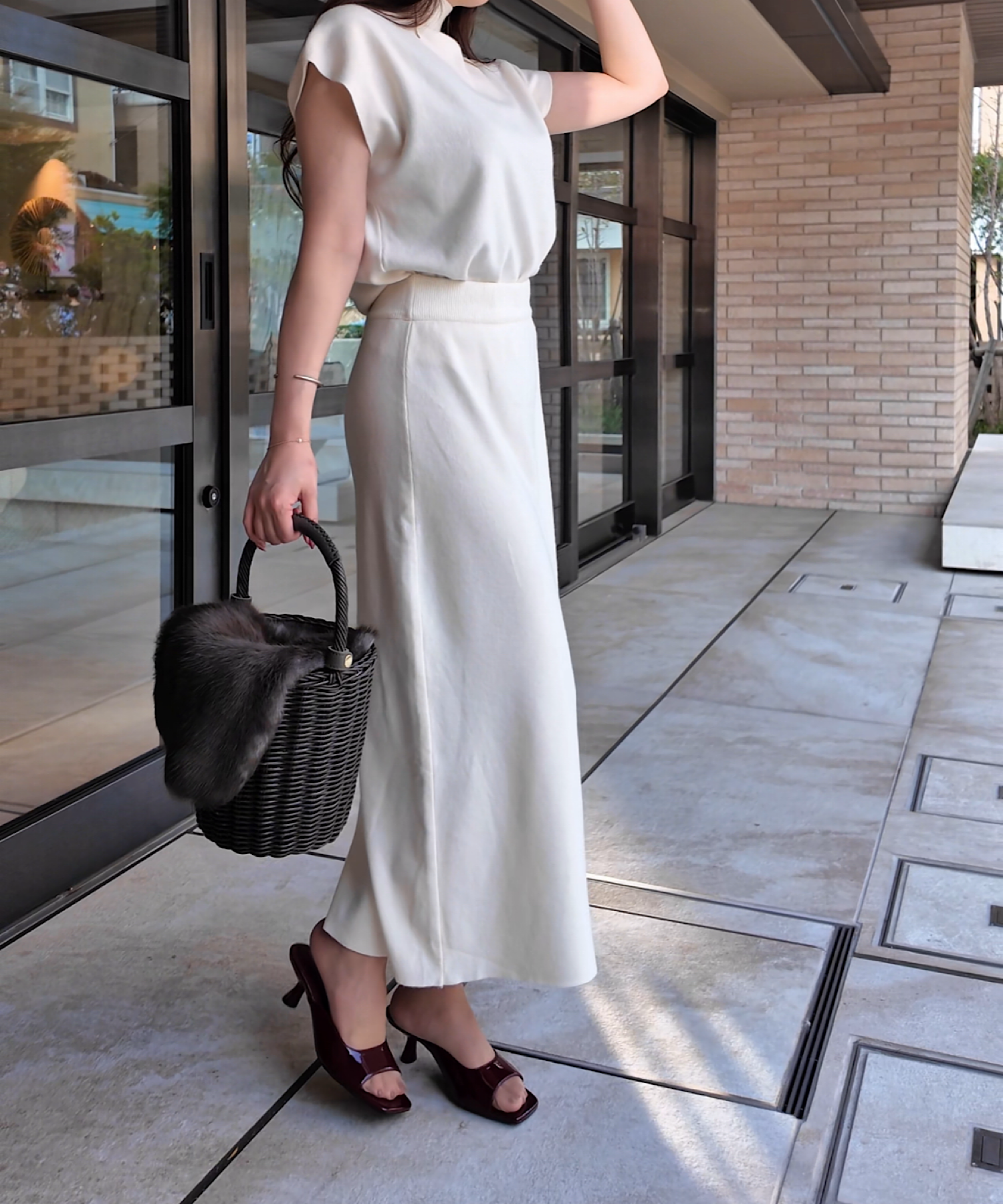 ハイネックニットスカートセット/こんな気温差にちょうどいいニットセット