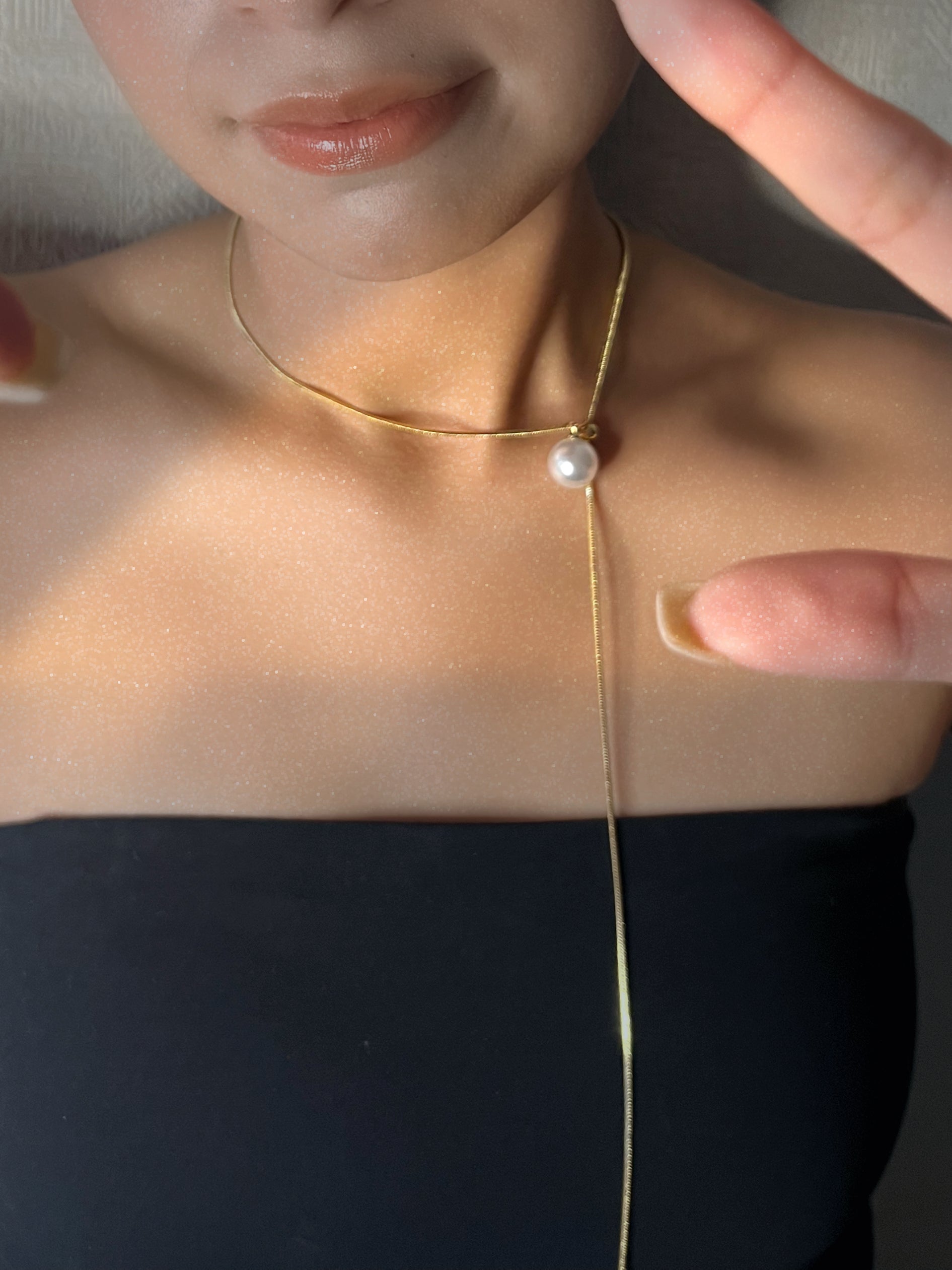 パールスライダーネックレス