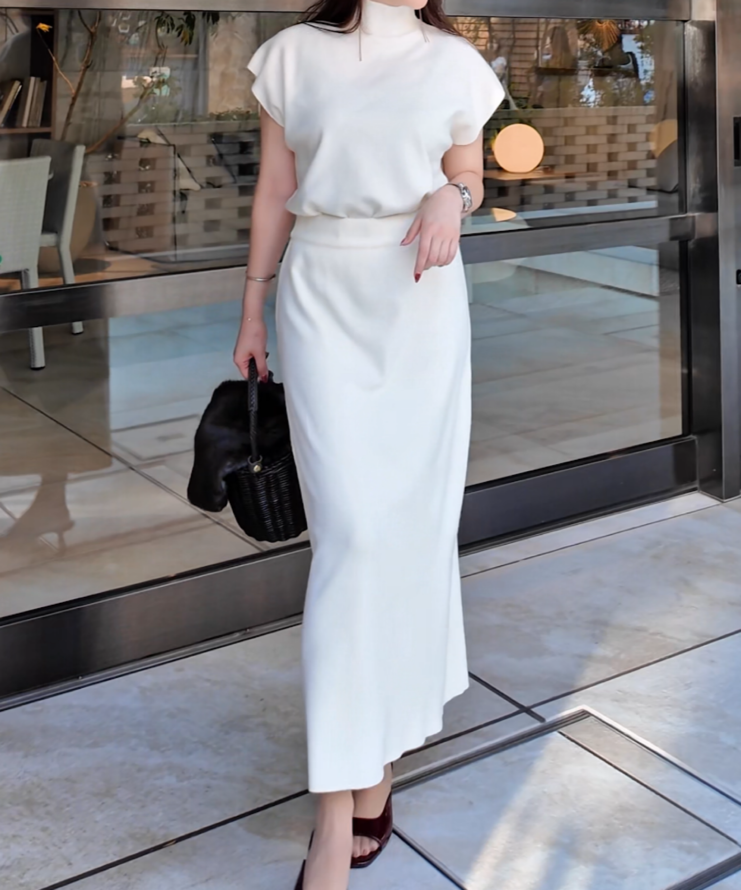 ハイネックニットスカートセット/こんな気温差にちょうどいいニットセット