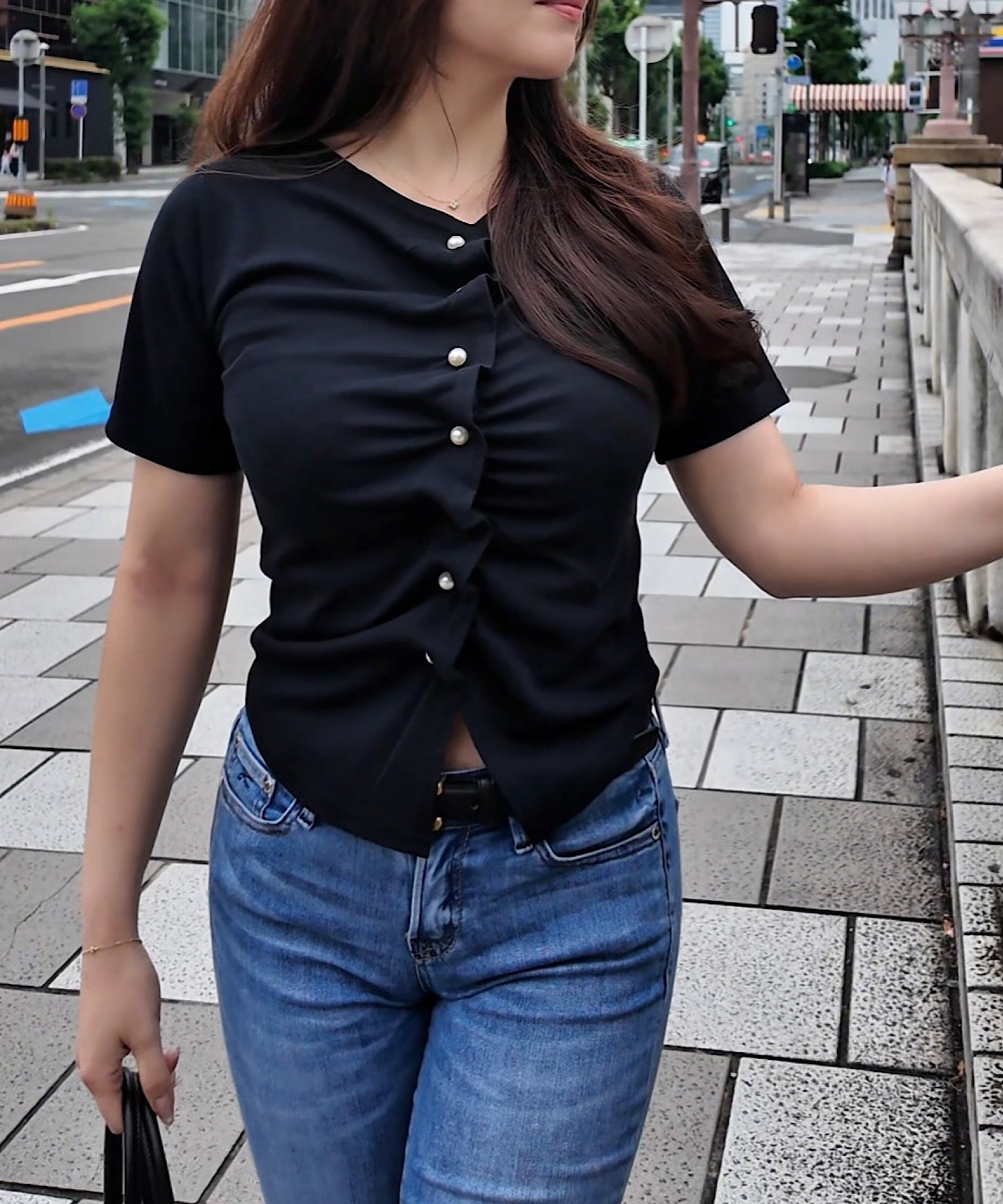 【一部カラーご予約】ピーターパンライン カーディガン(アシメボタン×コンパクト)