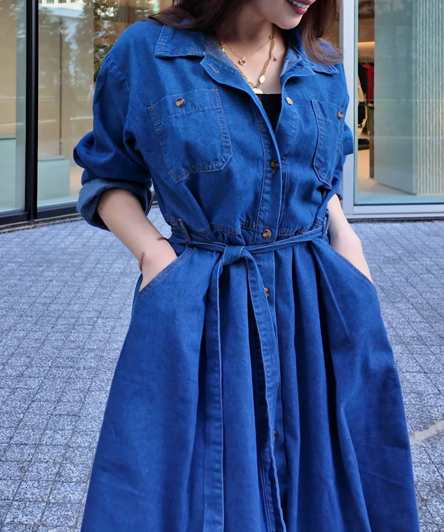 ロングデニムワンピース / *公式限定