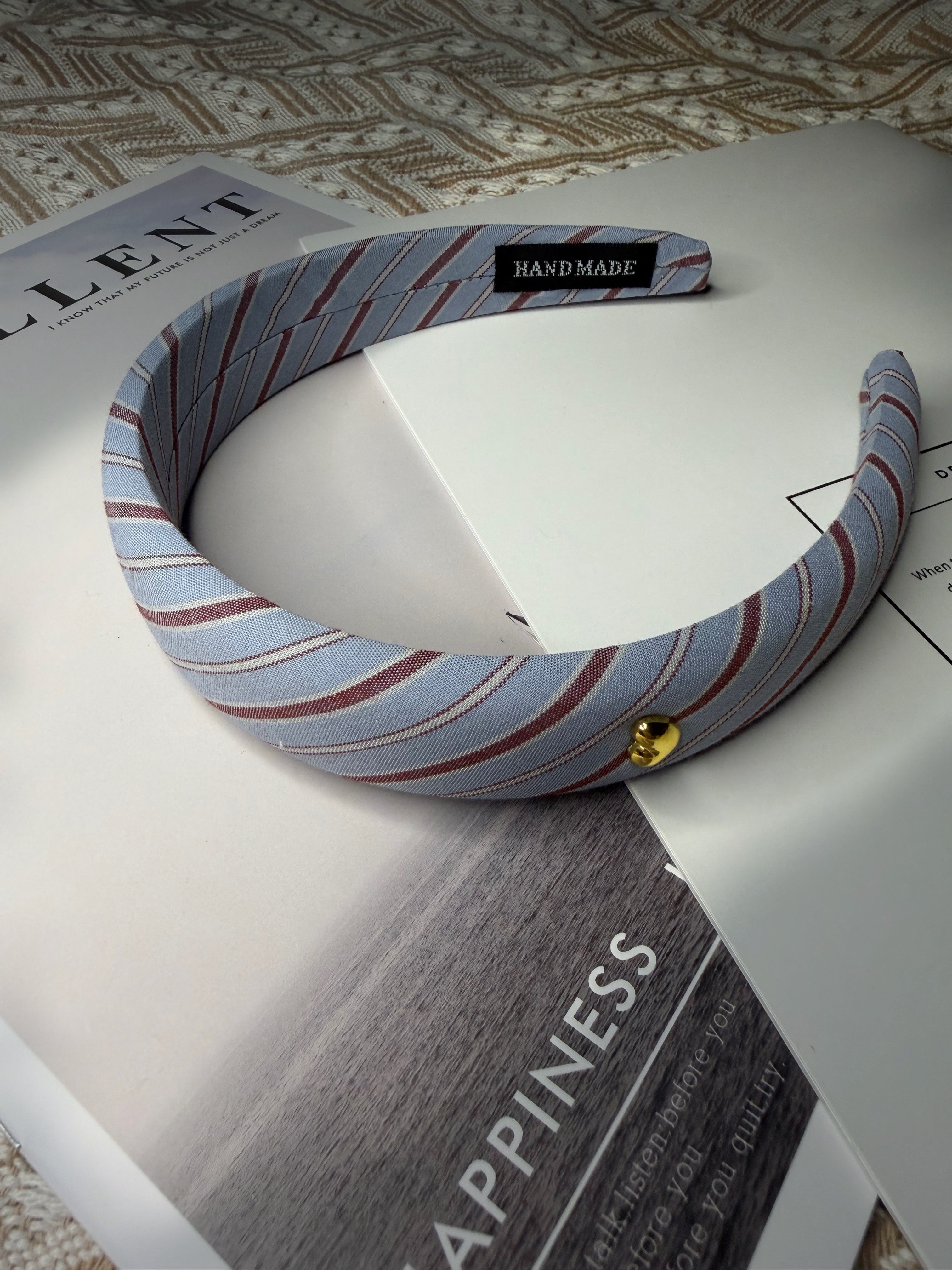 チェックストライプカチューシャ– THEO accessory collection –