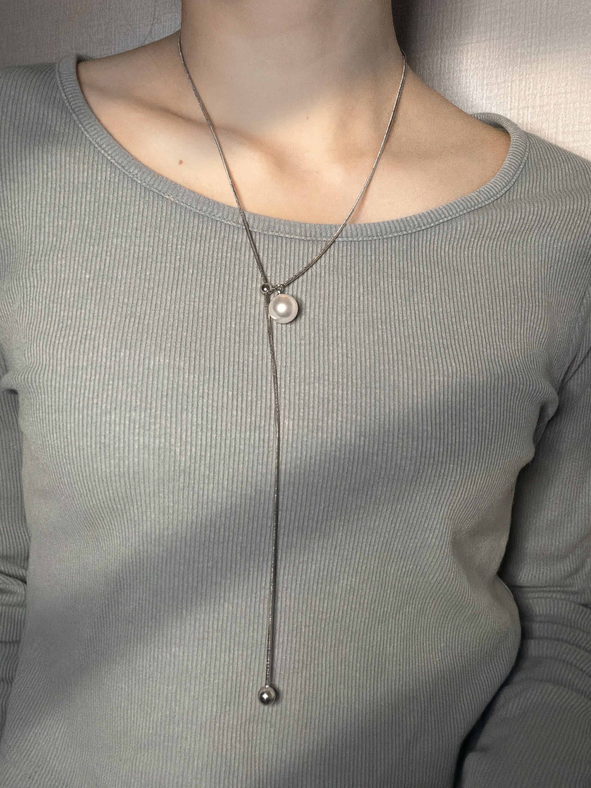 パールスライダーネックレス