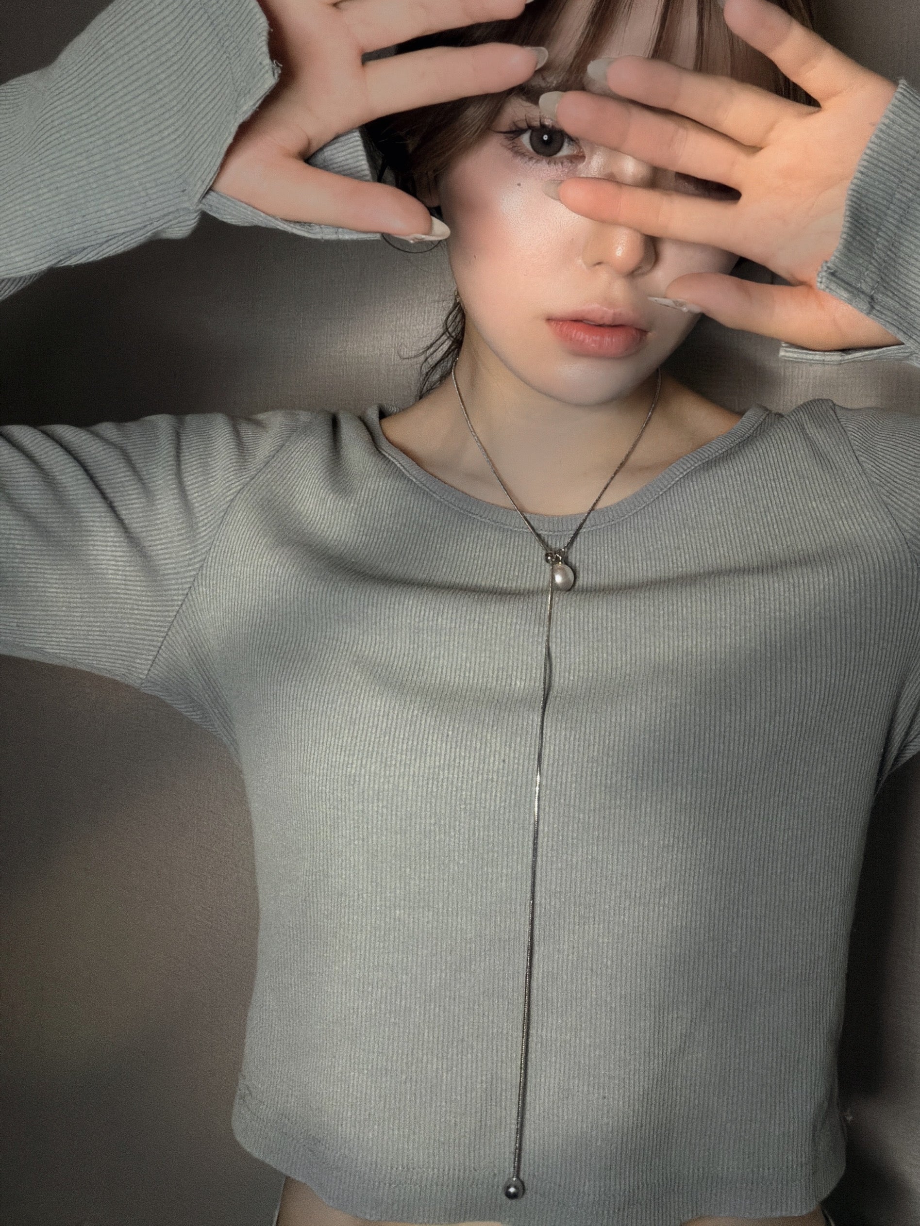 パールスライダーネックレス