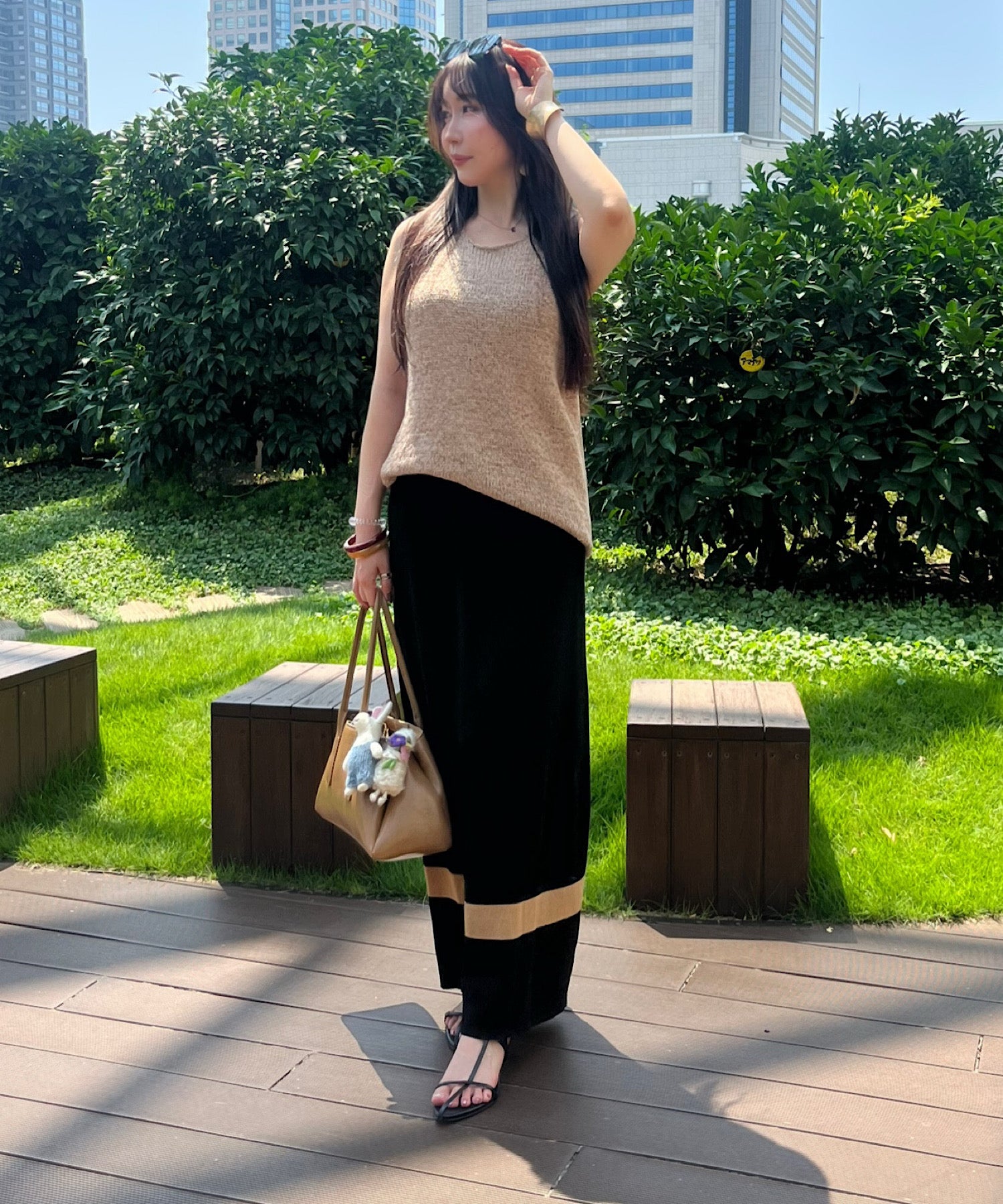 ウェーブラインニットセットアップ